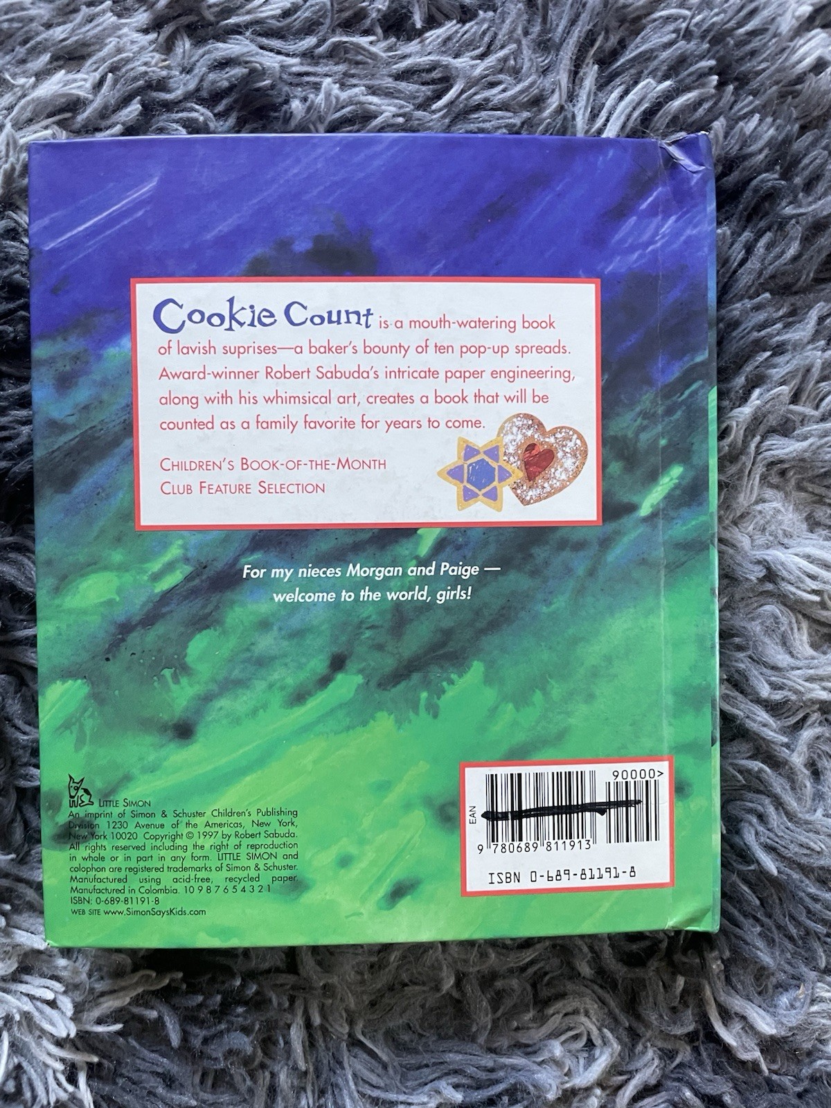 Cookie Count : A Tasty Pop-up by Robert Sabuda 1997 1st Edition LIKE NEW