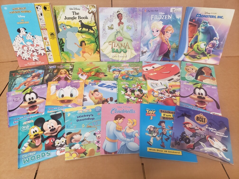 Lot of 10 Walt Disney Popular Cartoon Children Kids Books-MIX *RANDOM* UNSORTED