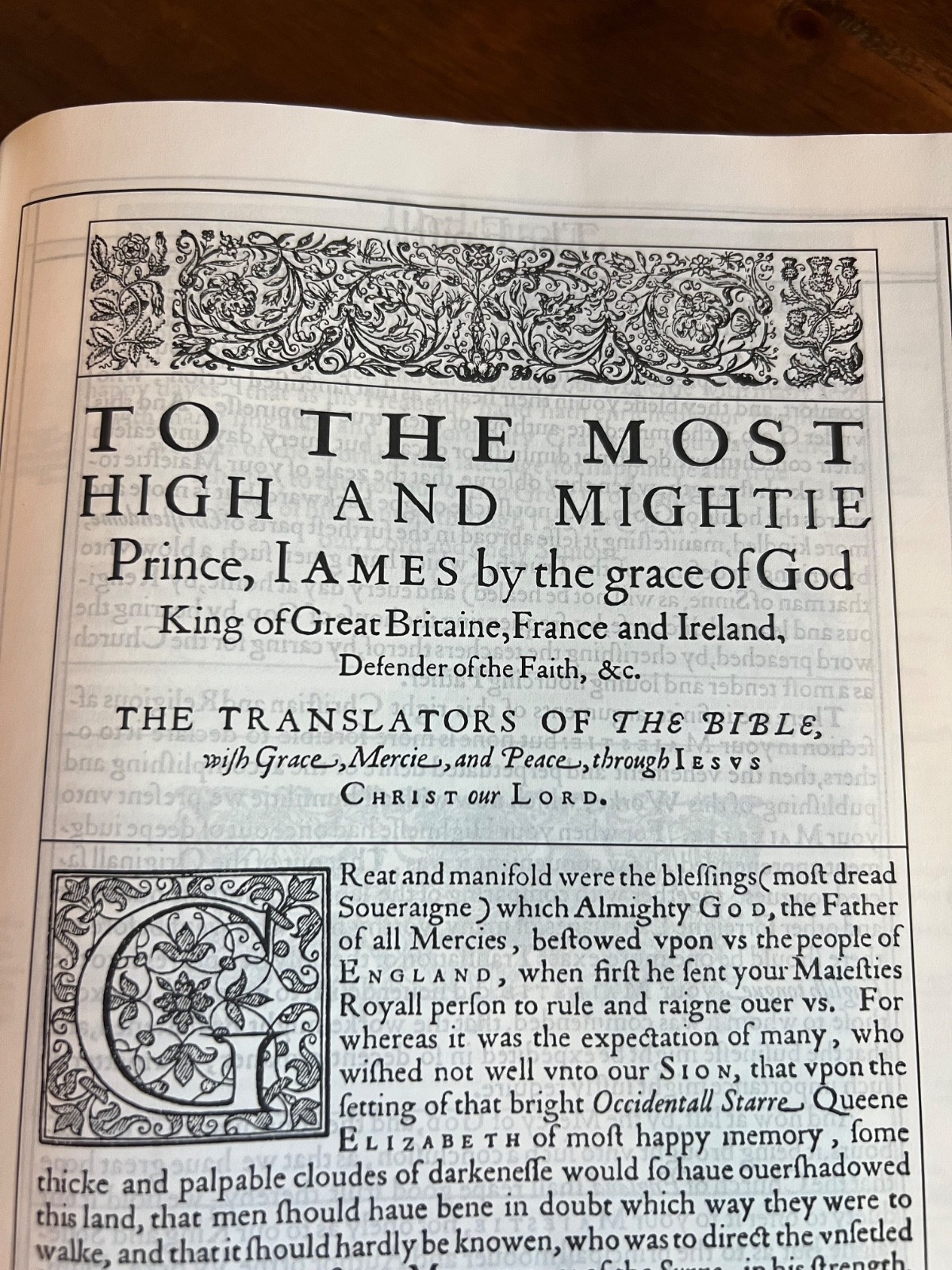 Above God’s Name Edition: 1611 King James Bible, 1st Edition, Authorized Version