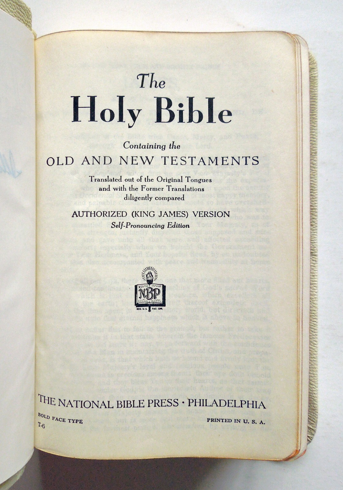Holy Bible (King James Version) – vintage sc, The National Bible Press