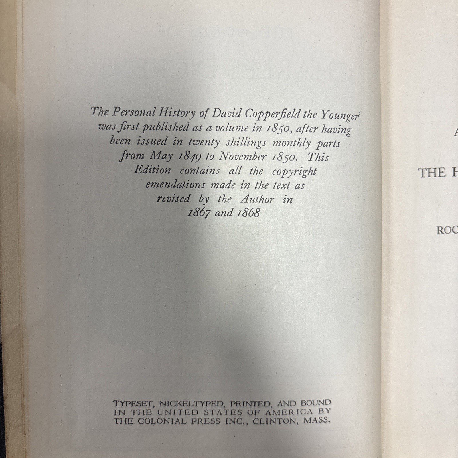 The Works Of Charles Dickens Complete 20 Volume Set Cleartype Edition 1936?