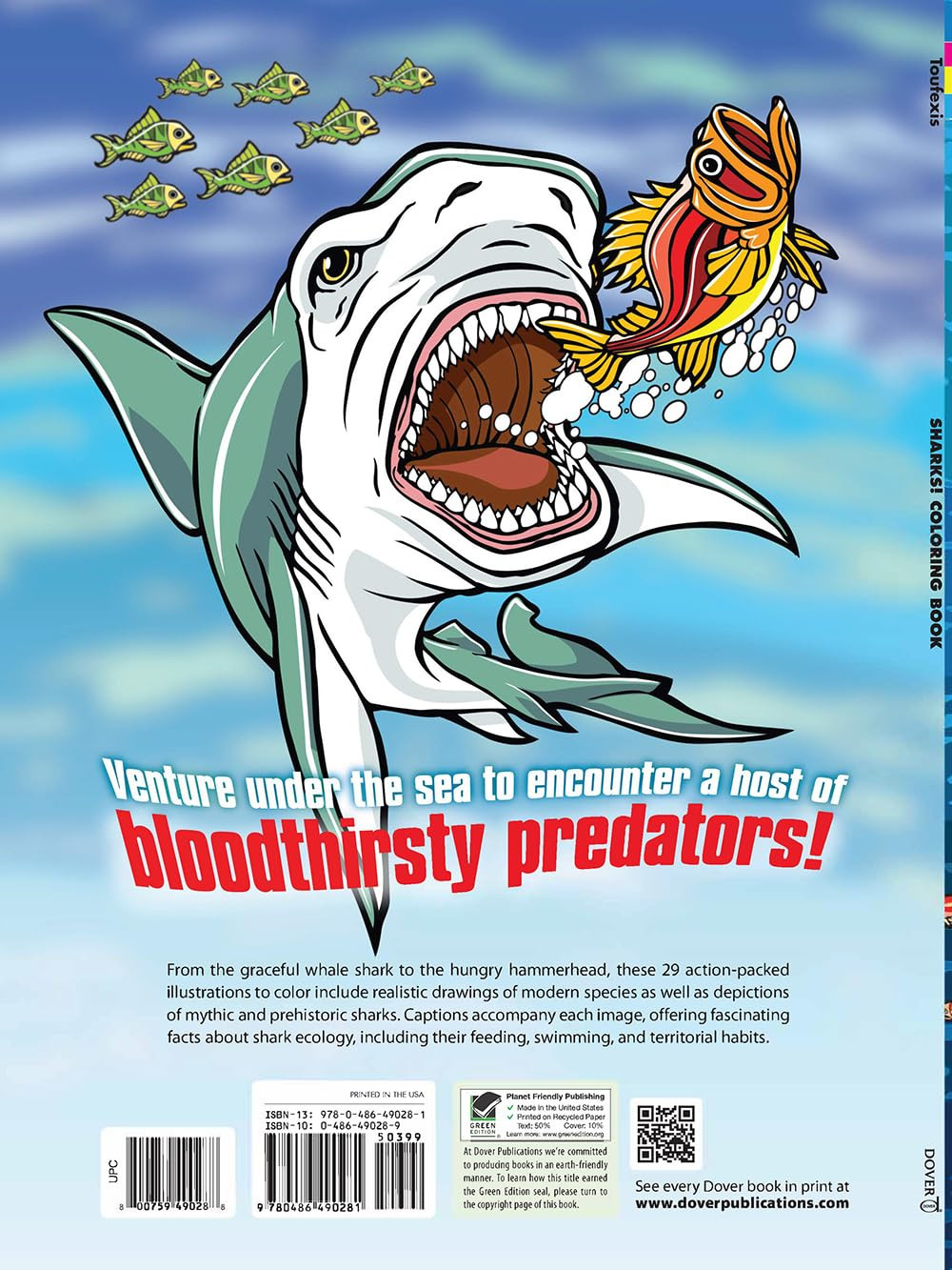 Sharks! Coloring Book (Dover Nature Coloring Book)
