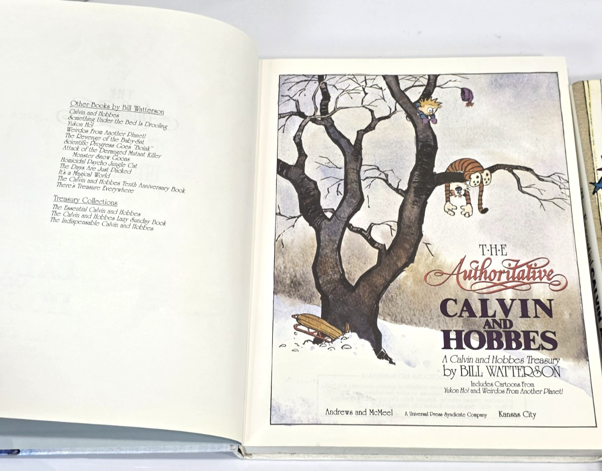 Lot of 2 Calvin and Hobbes Hardcover Books Bill Watterson