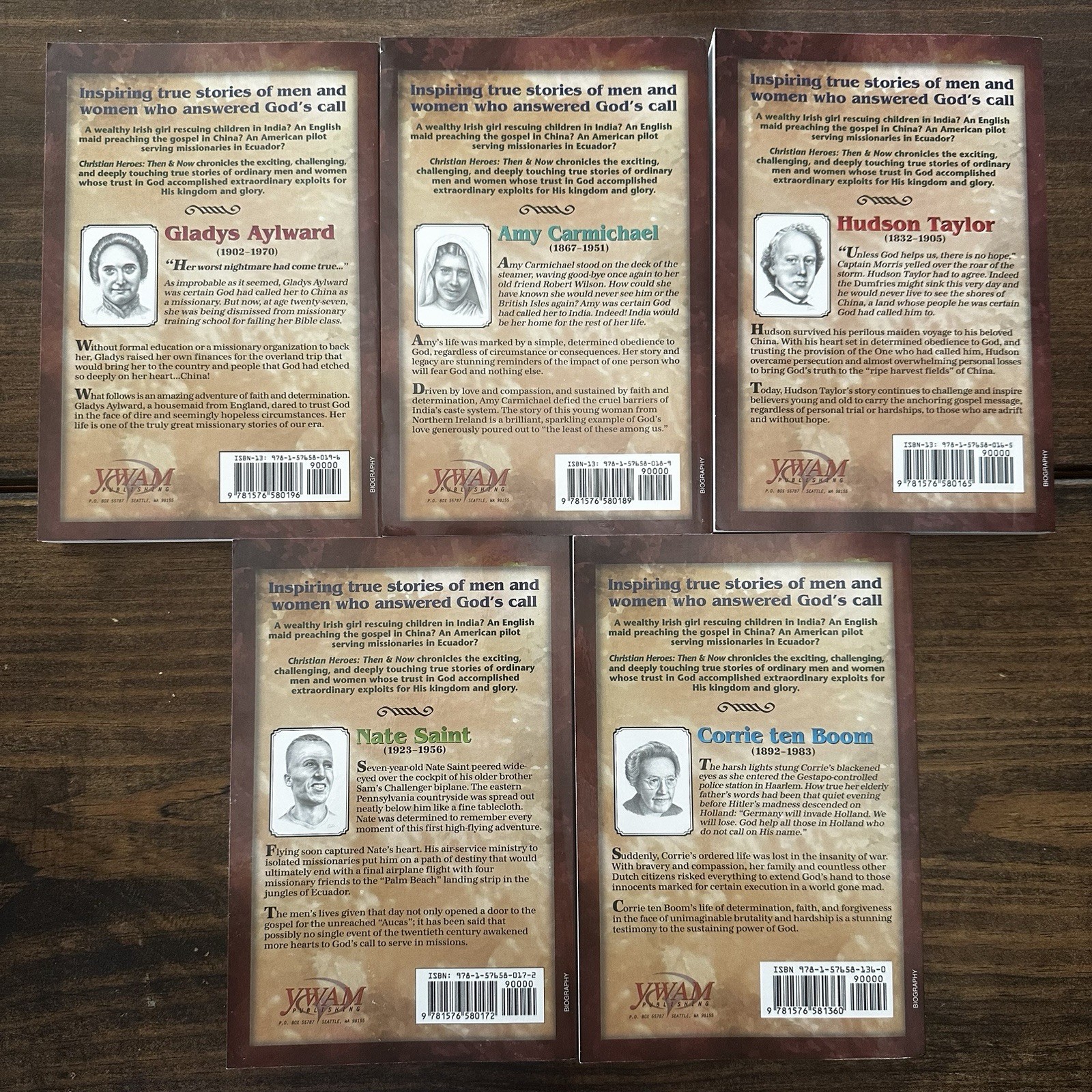 Christian Heroes: Then And Now Janet And Geoff Benge Lot Of 5 Paperback Books