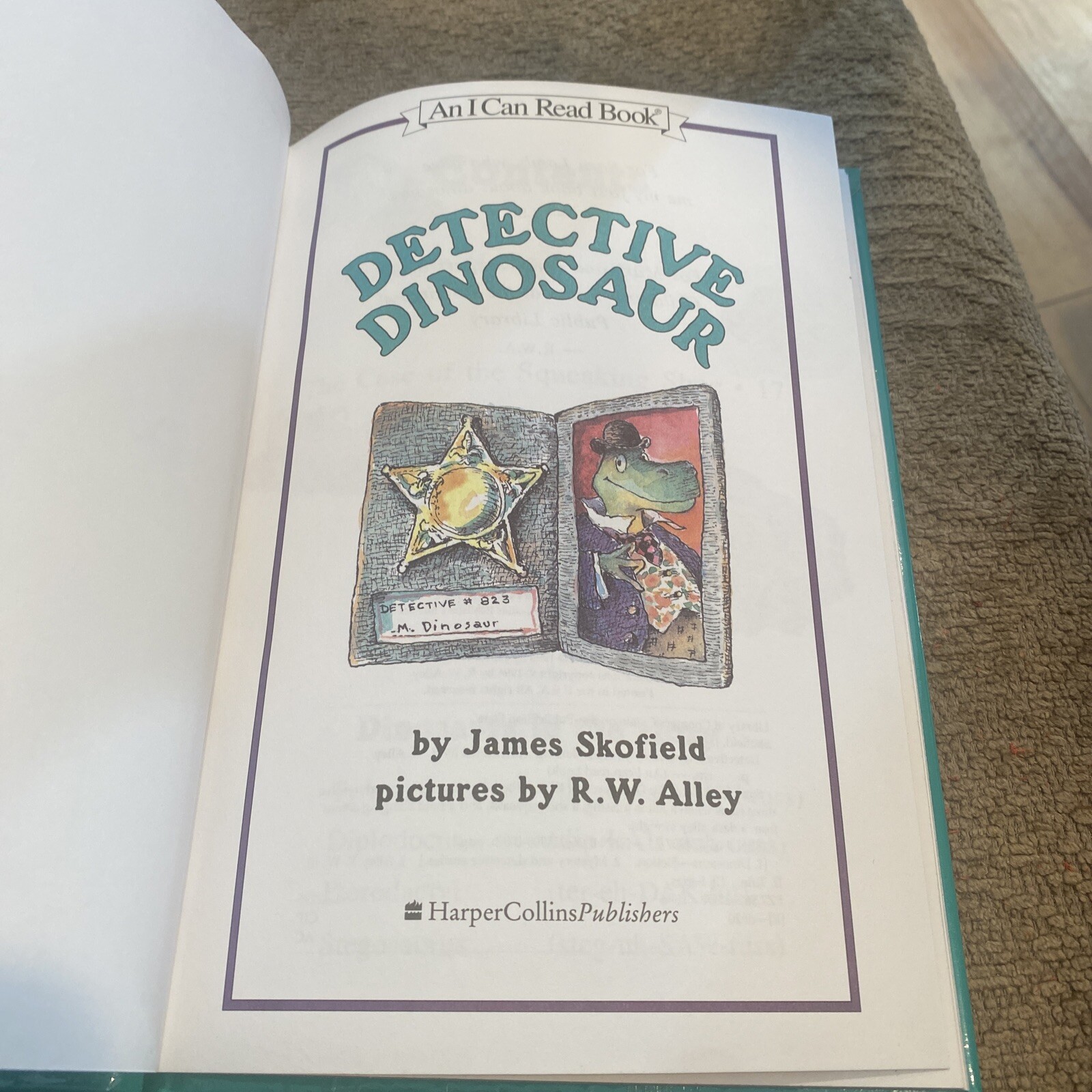 Detective Dinosaur; I Can Read Book HC James Skofield, 1996 Edition