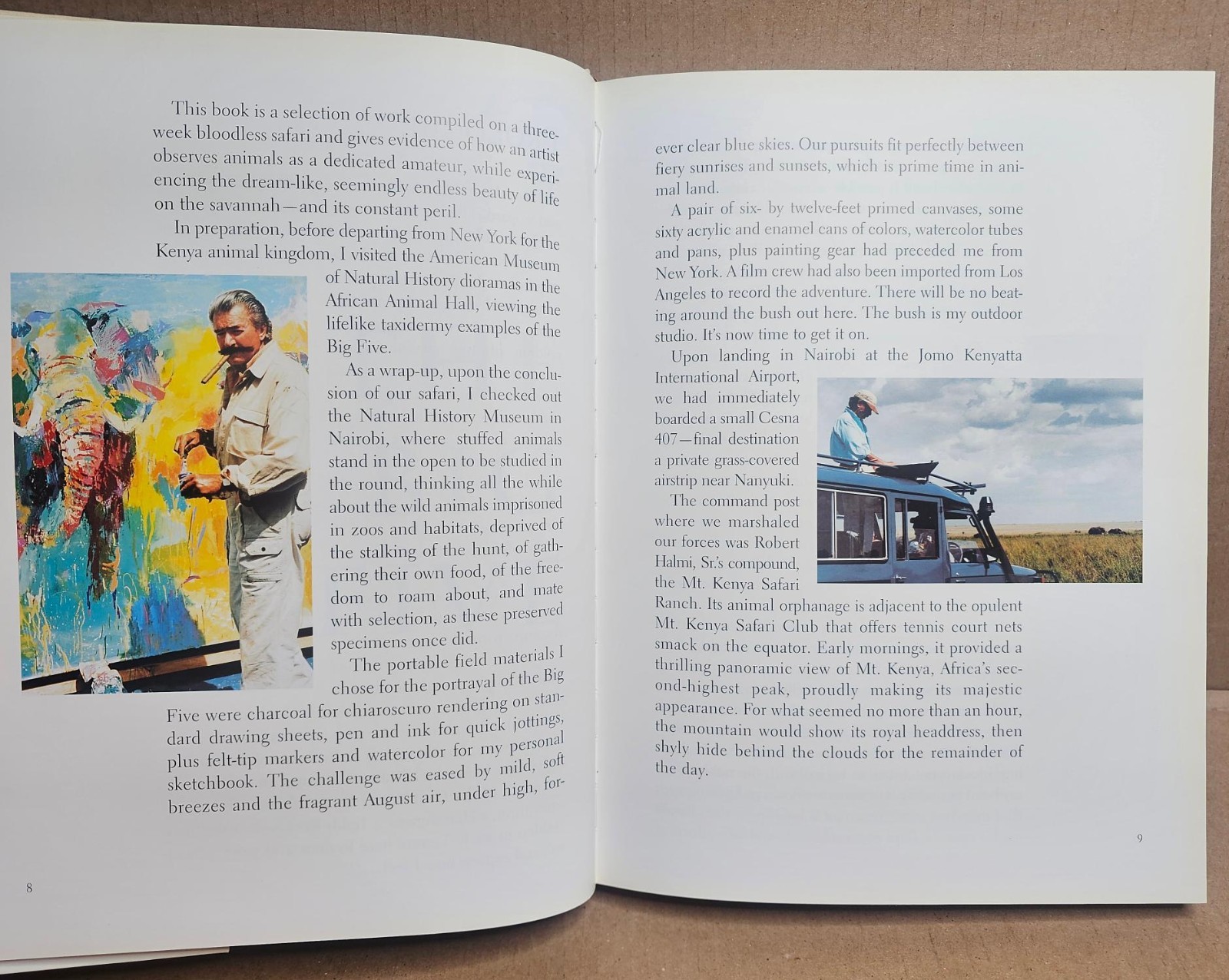 INSCRIBED / SIGNED LeRoy Neiman on Safari by LeRoy Neiman 1997 Hardcover