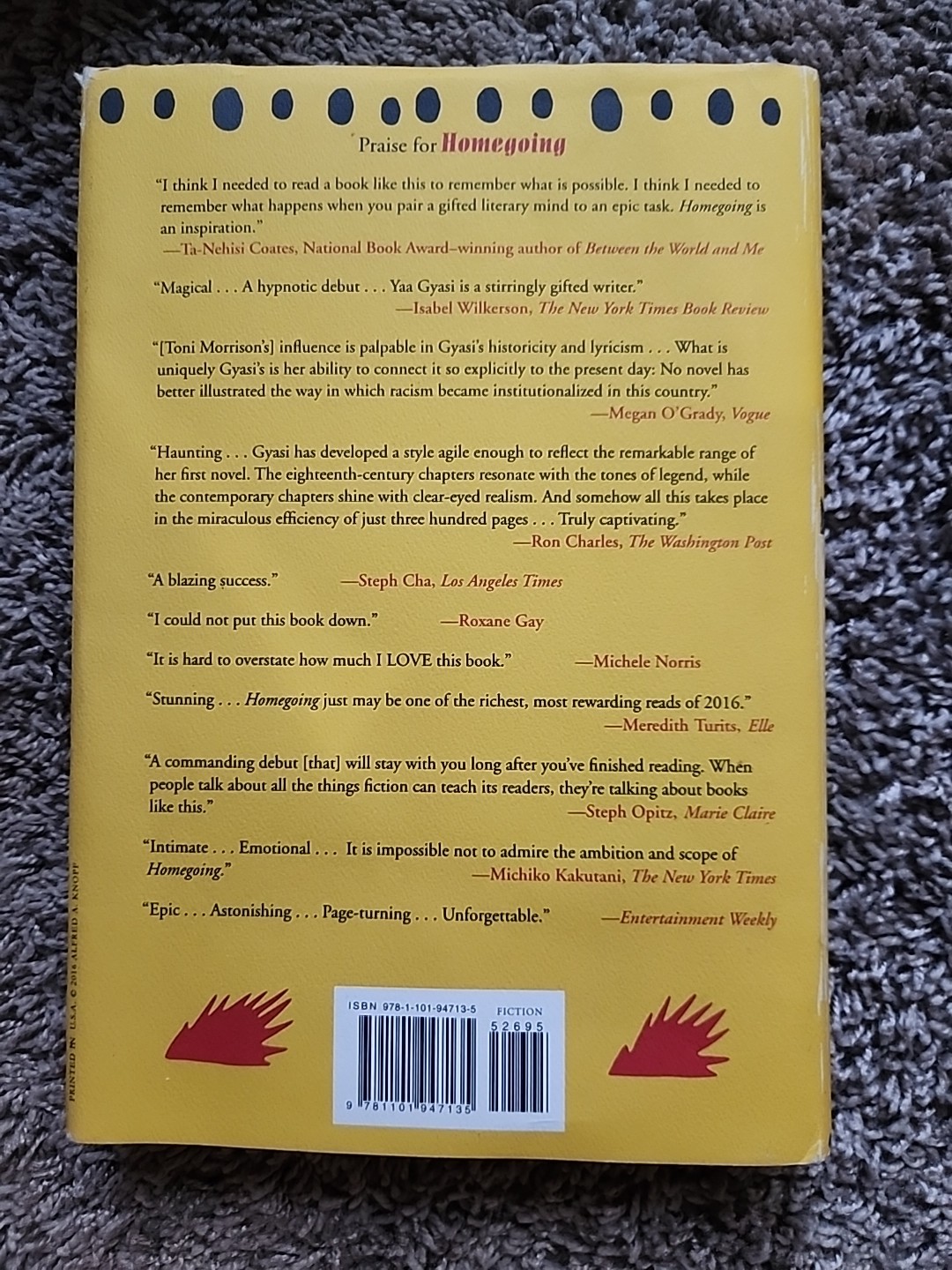 Homegoing : A Novel by Yaa Gyasi (2016, Hardcover)