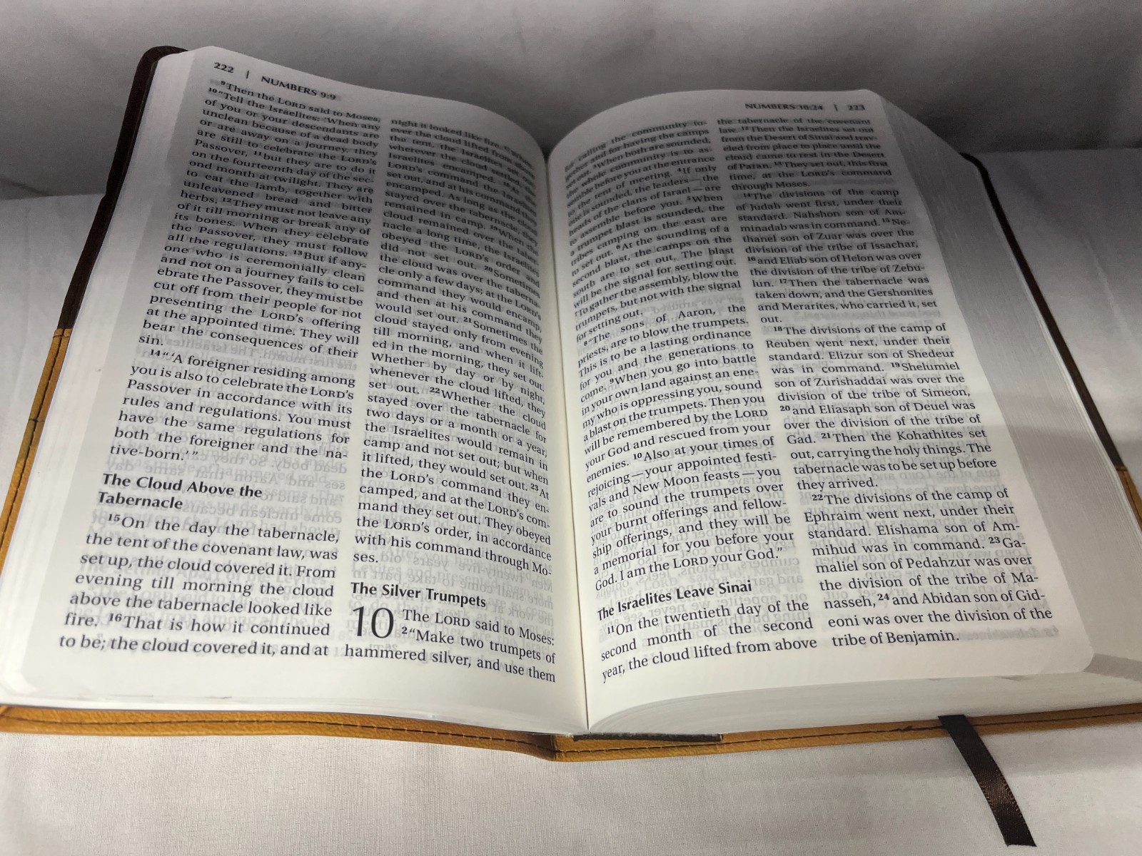 Holy Bible NIV Zondervan Italian Duo Tone Leather 2011 Large Print Yellow Brown