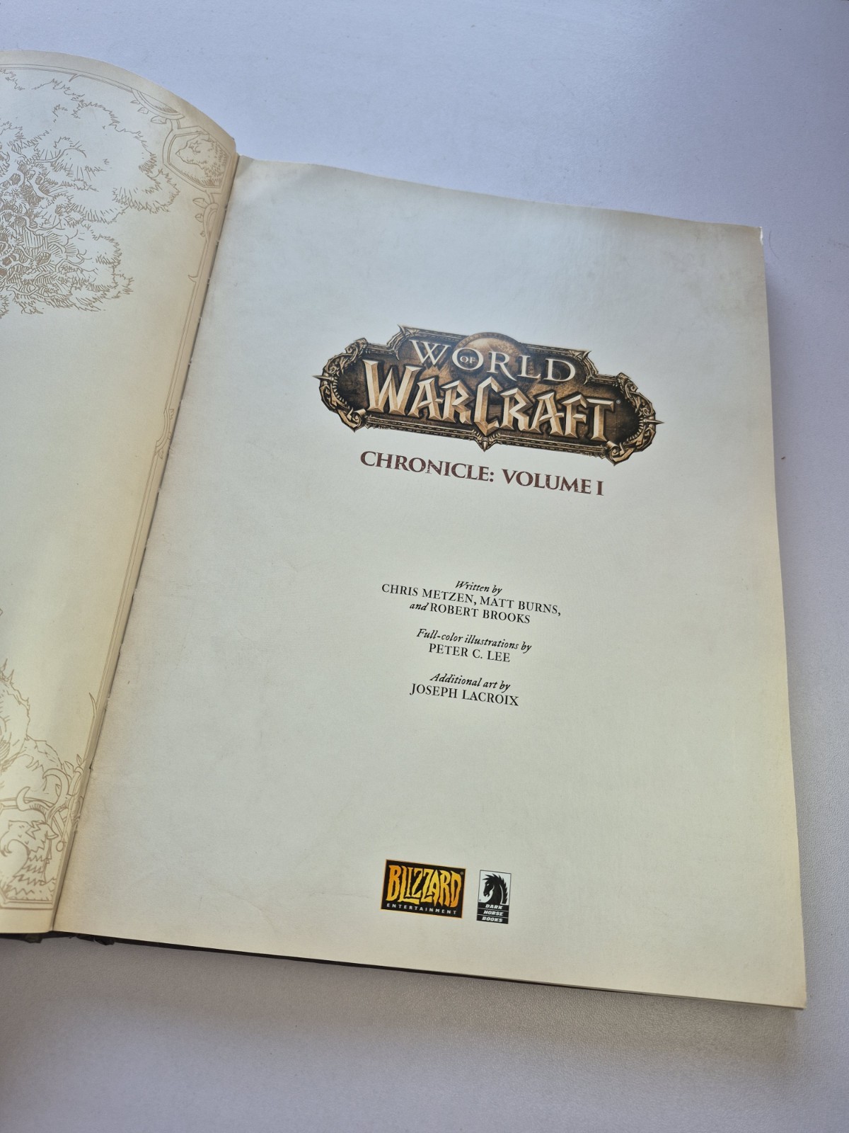 World of Warcraft Chronicle Volume One 1 Hardcover 2016 Azeroth Role Playing