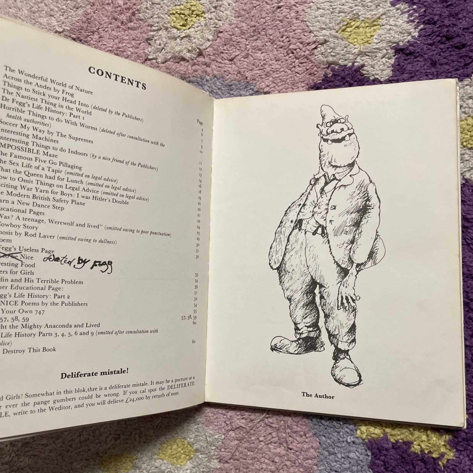 Bert Fegg’s Nasty Book for Boys and Girls RARE 1974 Hardcover Monty Python Book