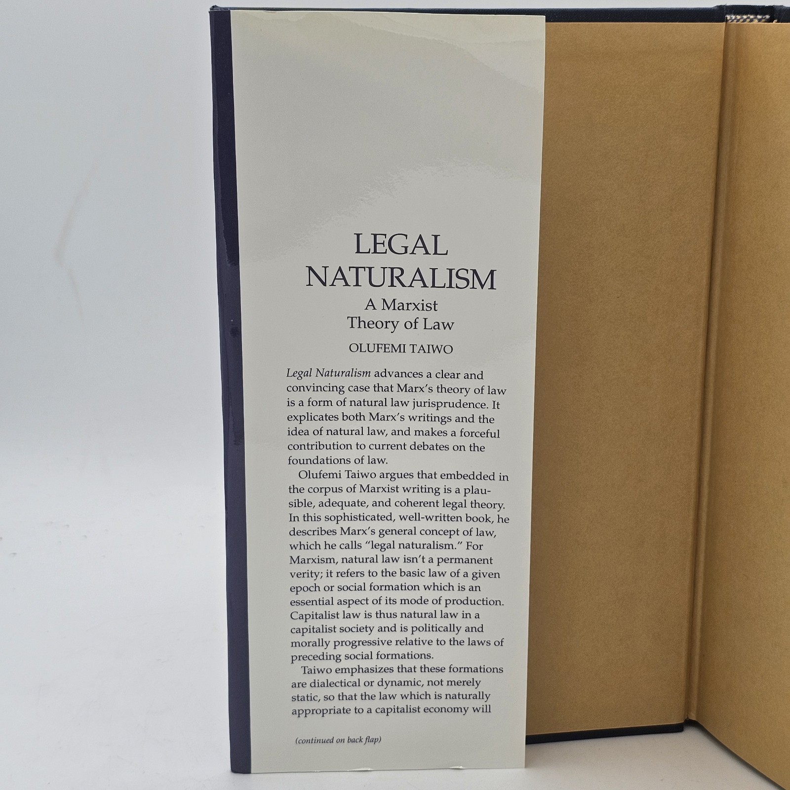 Legal Naturalism Olufemi Taiwo 1996 HC w/DJ Marxist Law Philosophy