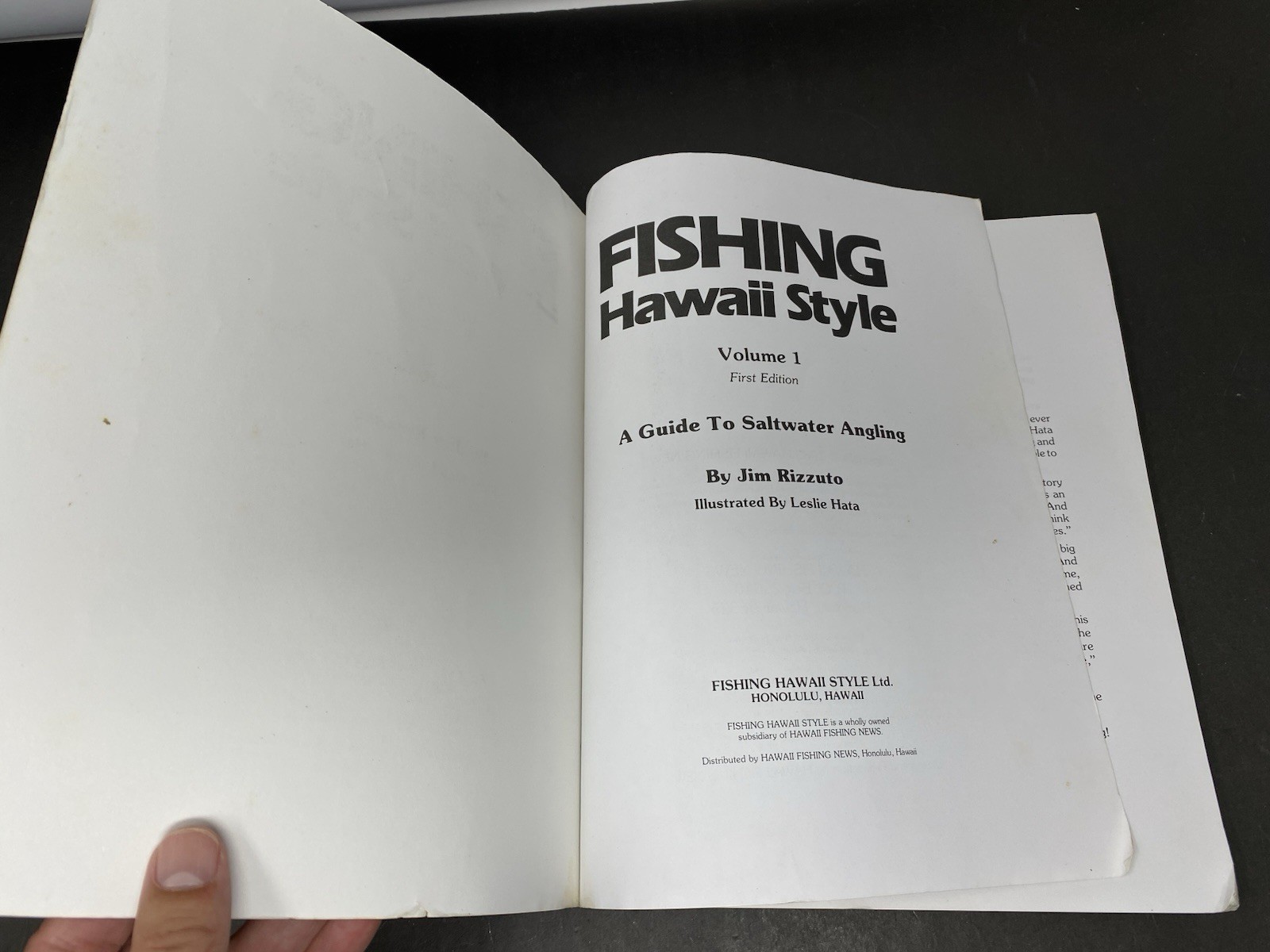 Jim Rizzuto FISHING HAWAII STYLE volume 1 Paperback Jim Rizzuto