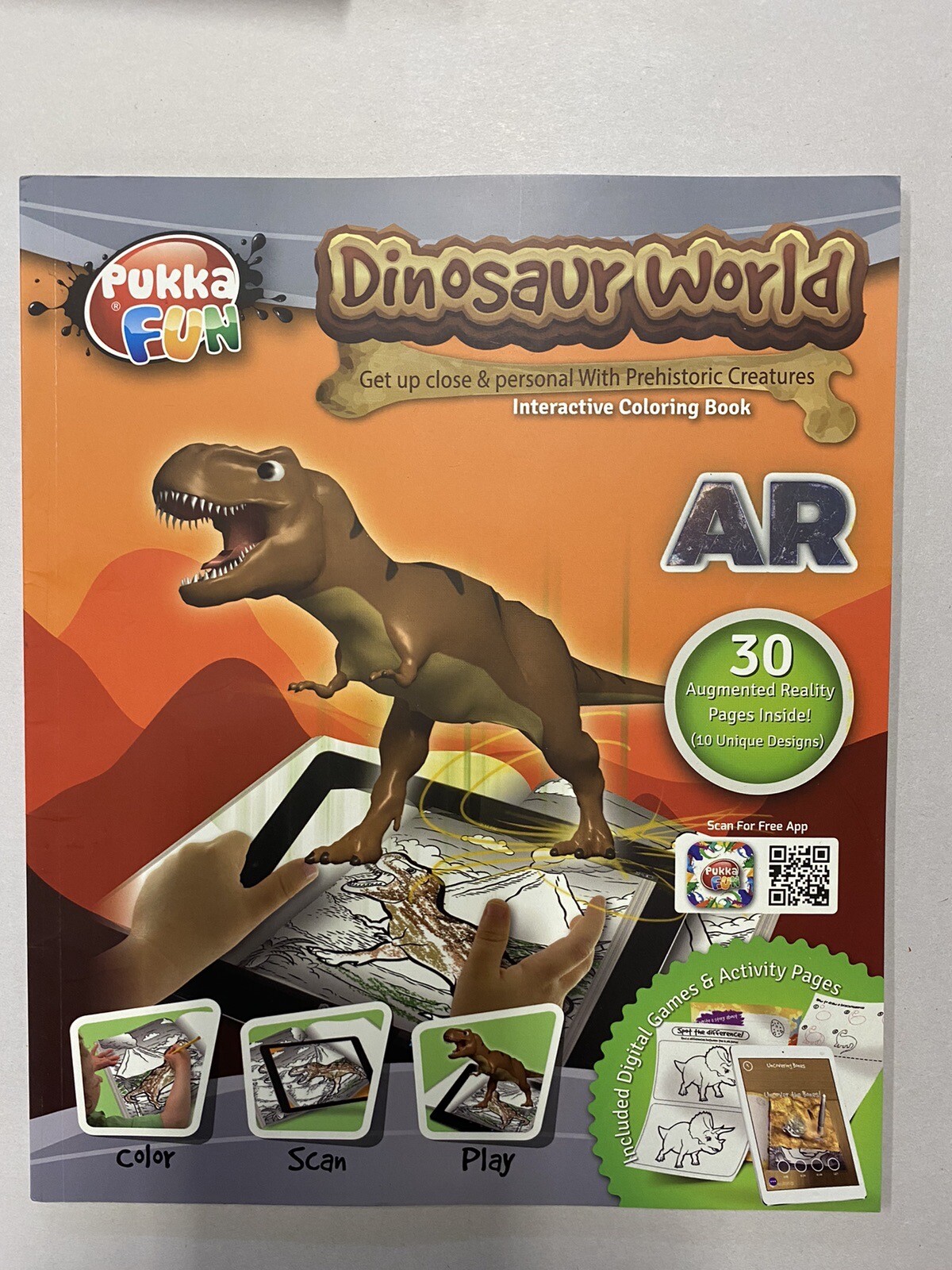6 COPIES DINOSAUR WORLD Pukka 8421-FUN Coloring Book Book Free Shipping