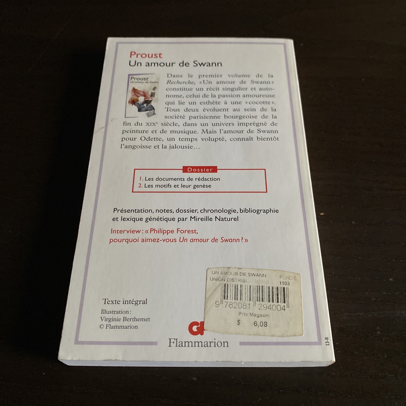 UN AMOUR DE SWANN (FRENCH EDITION) By Marcel Proust