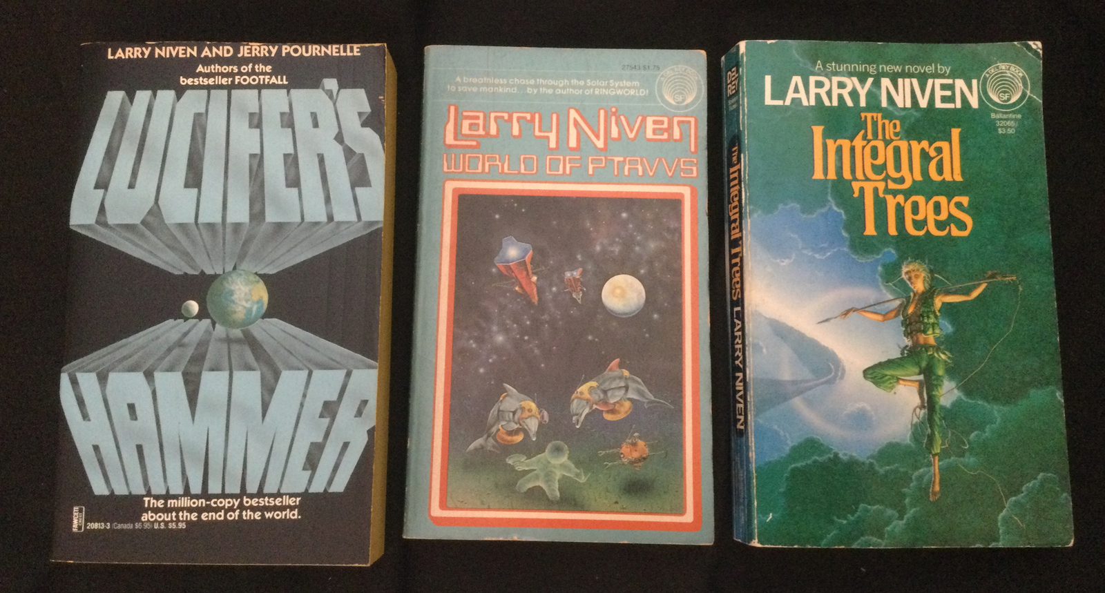 12 SF PBs by Larry Niven: Man-Kzin Wars, Ptavvs, Mote in God’s Eye, Ringworld++