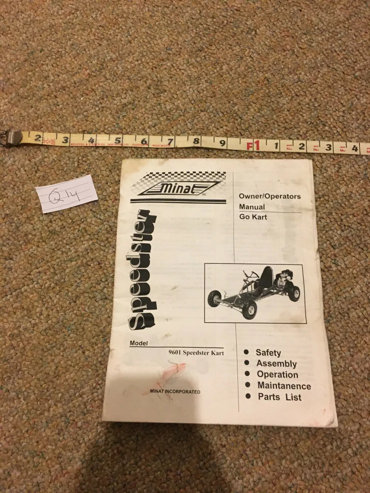 Minat Speedster Kart 9601 Owner’s Manual – 34 Pages