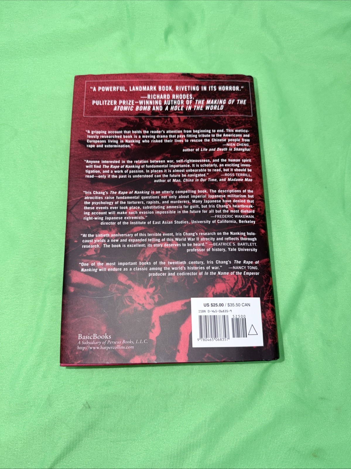 The Rape of Nanking – Iris Chang (Hardcover) First Edition / 14th Printing, WWII