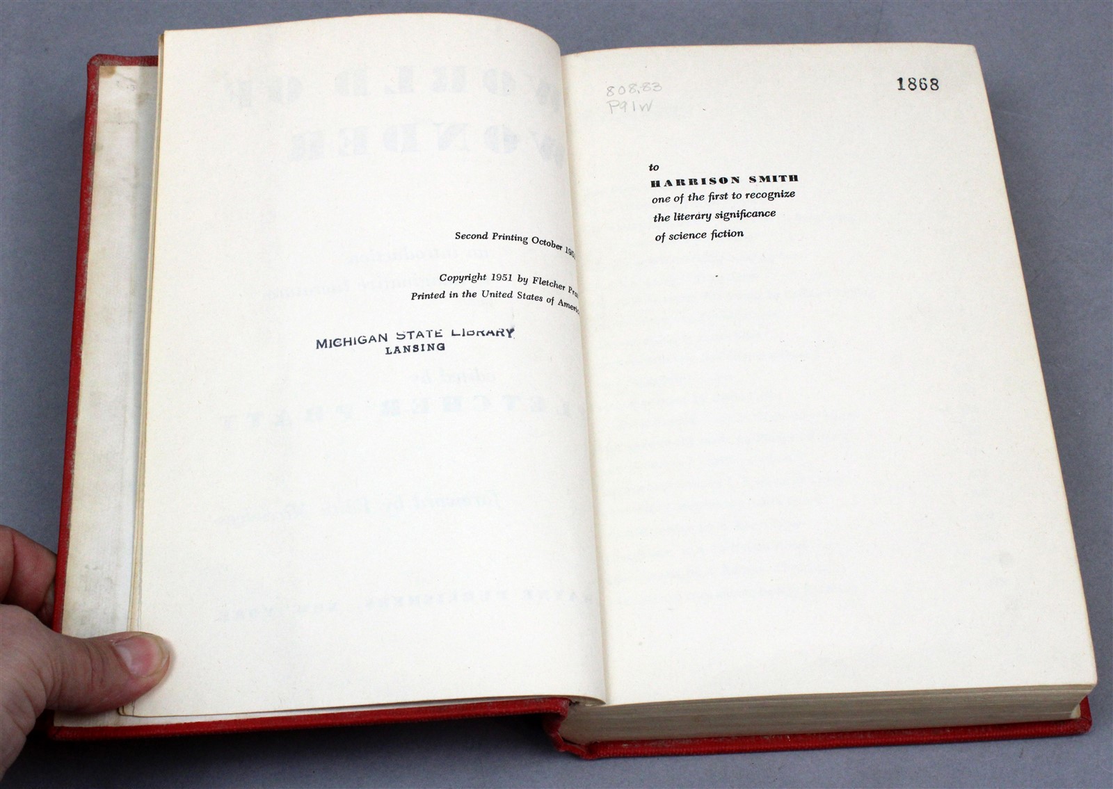 1951 World of Wonder Intro to Imaginative Literature Ed Fletcher Pratt Hardcover