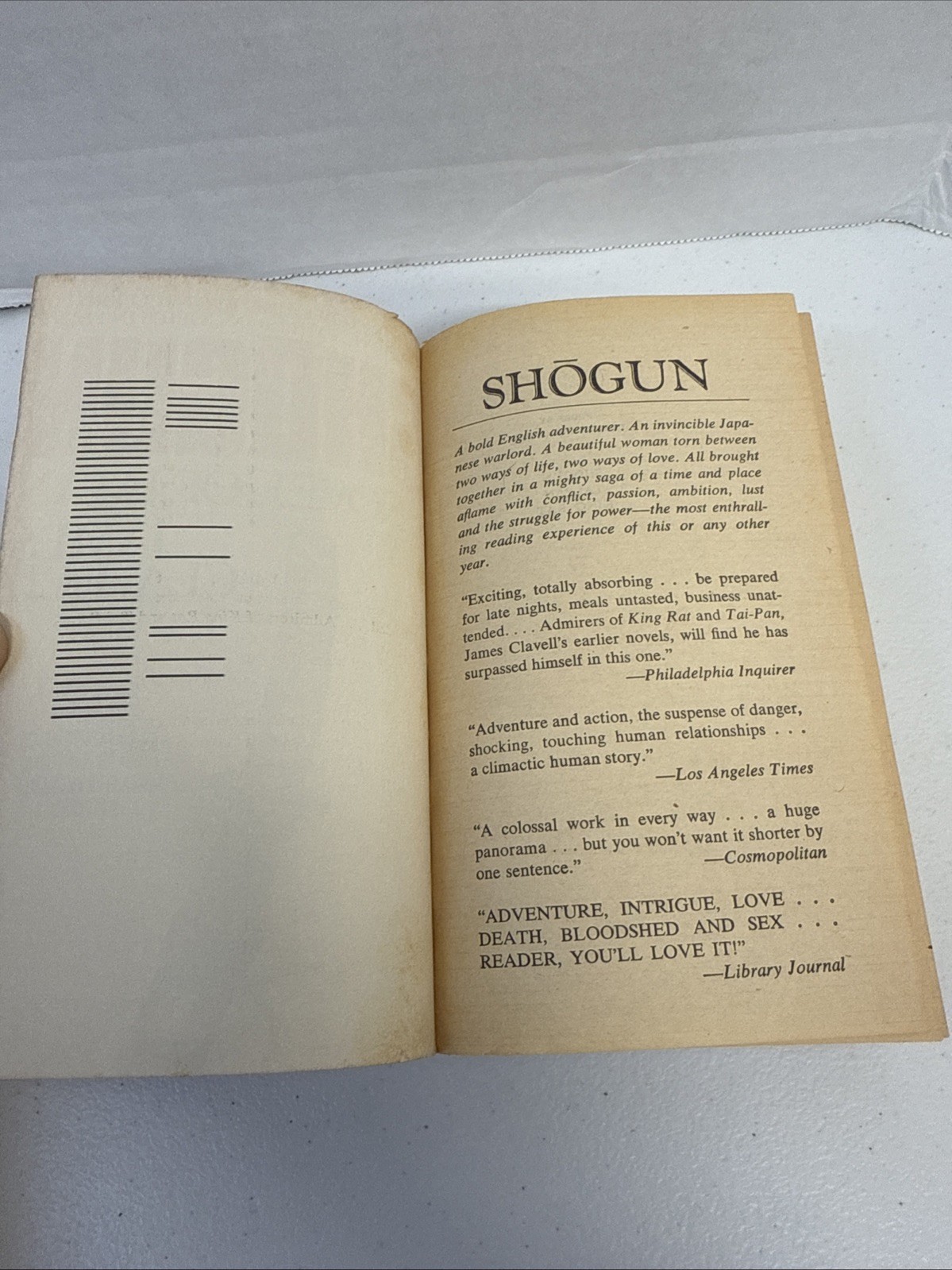 Shogun by James Clavell Vintage 1980 Paperback Novel Book
