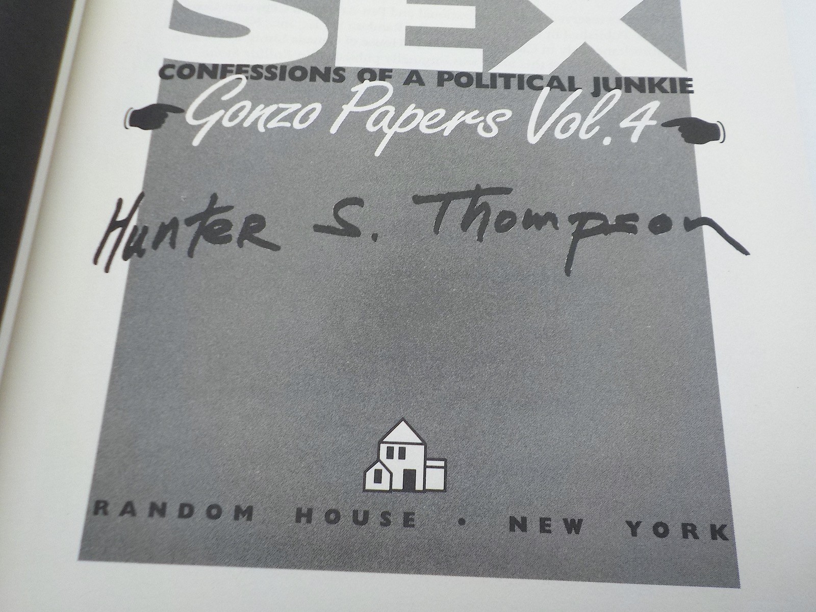 BETTER THAN SEX Hunter S Thompson HC 1st Edition