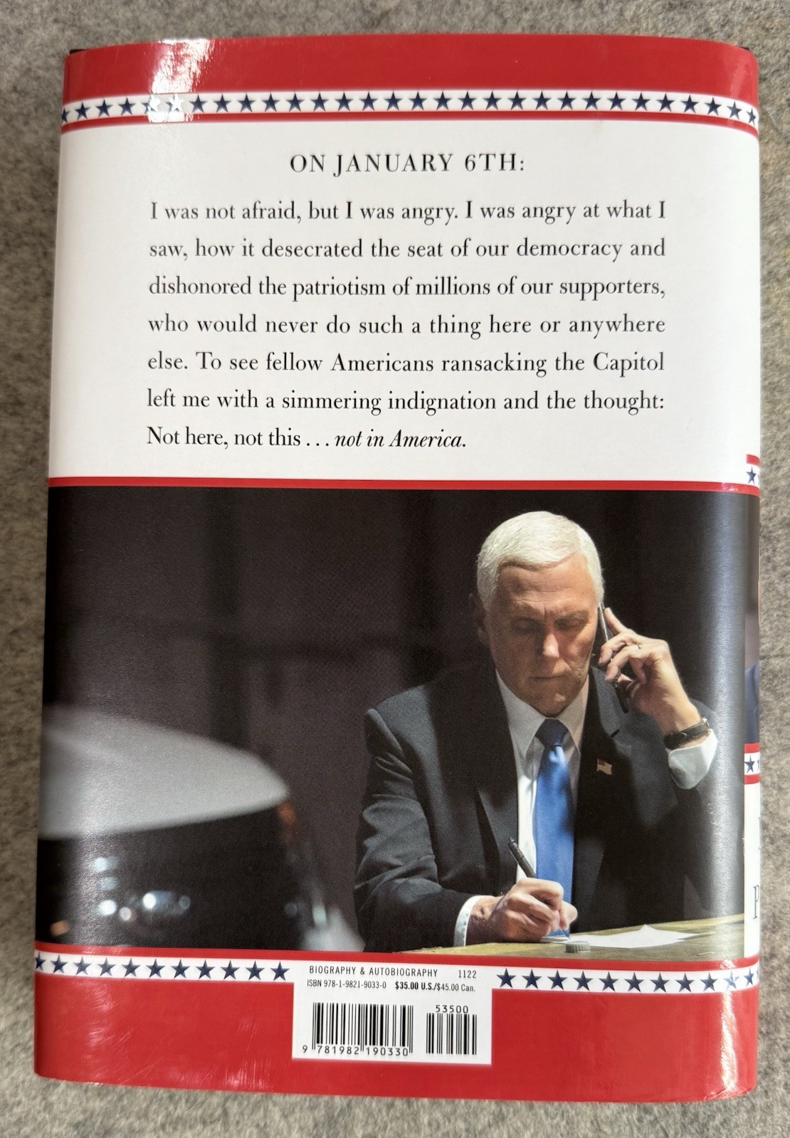 Signed “So Help Me God” by Mike Pence – Like New – Autographed 1st/1st