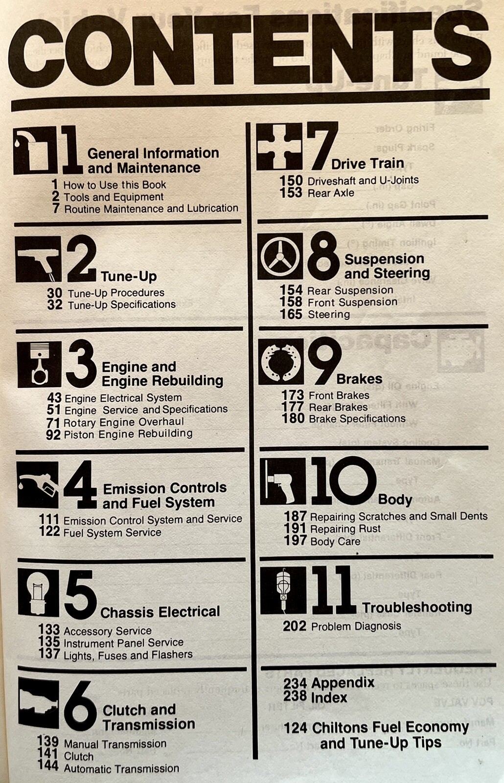 1982 Chilton’s Repair Tune Up Guide Mazda 1971-1982 RX-2 RX-3 RX-4 808’S GLC 626