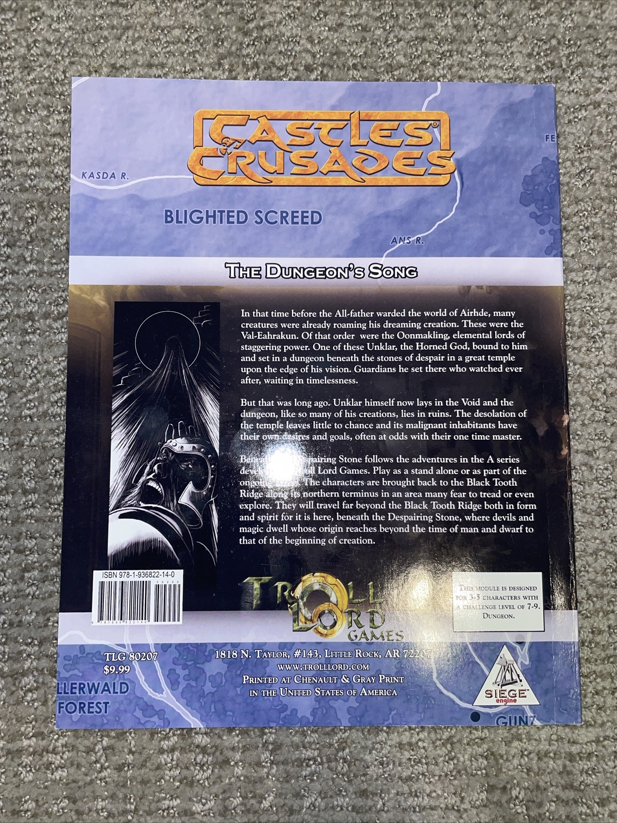 CASTLES & CRUSASDES A7 BENEATH THE DESPAIRING STONE By Davis Chenault TLG 80207