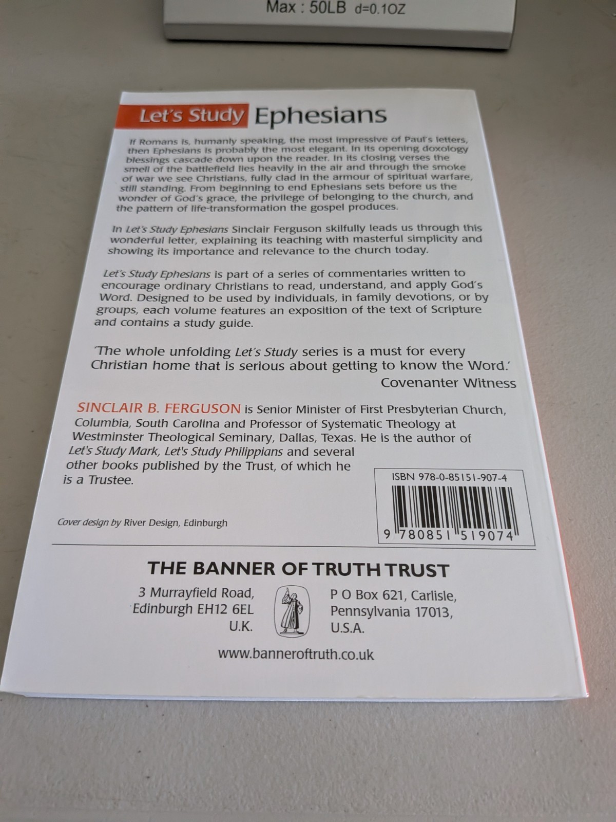 Let’s Study Ephesians, Sinclair Ferguson, PB, Banner of Truth, Like New