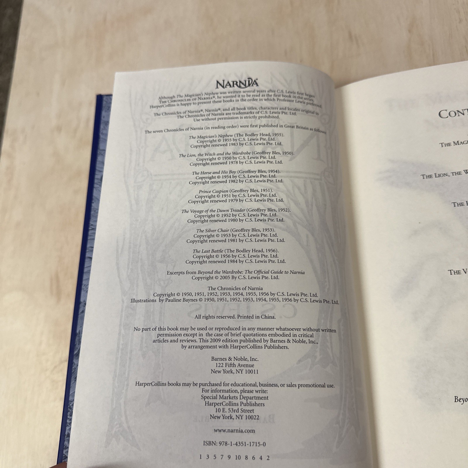 The Chronicles of Narnia C. S. Lewis Barnes Noble Hardcover Bonded Leather
