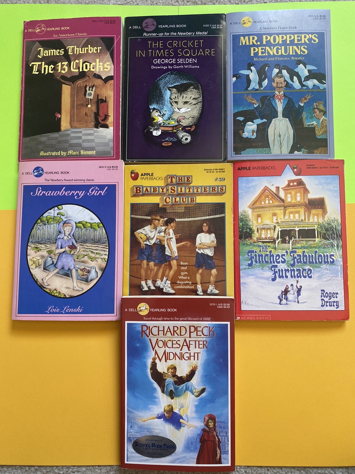 Vintage 80s/90s Dell Yearling Lot/ 7 Children’s Paperbacks 13 Clocks/Cricket