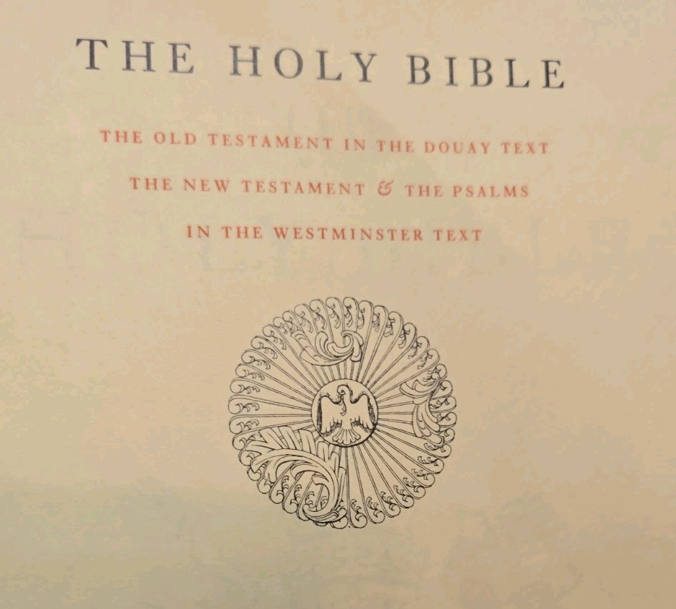 The Family Holy Bible Hawthorn 1966 Red Hardcover Pope John XXIII