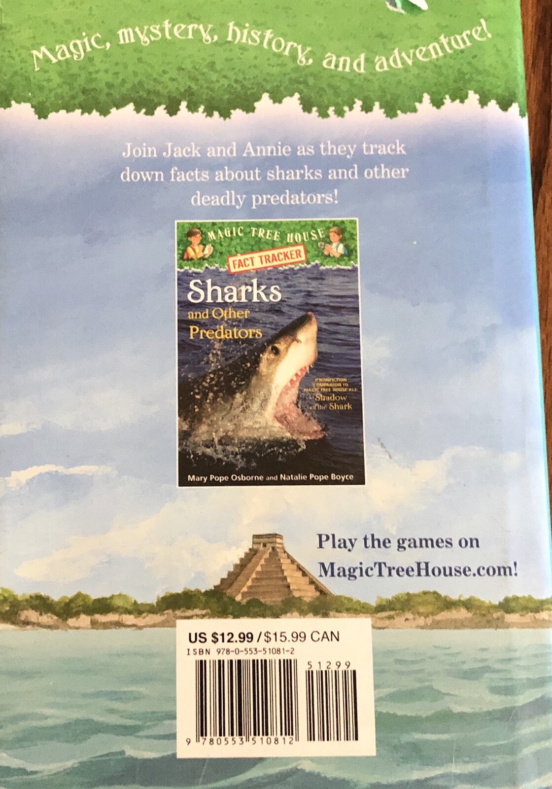 Shadow of the Shark Hardcover Childrens Book Mary Pope Osborne Magic Tree House