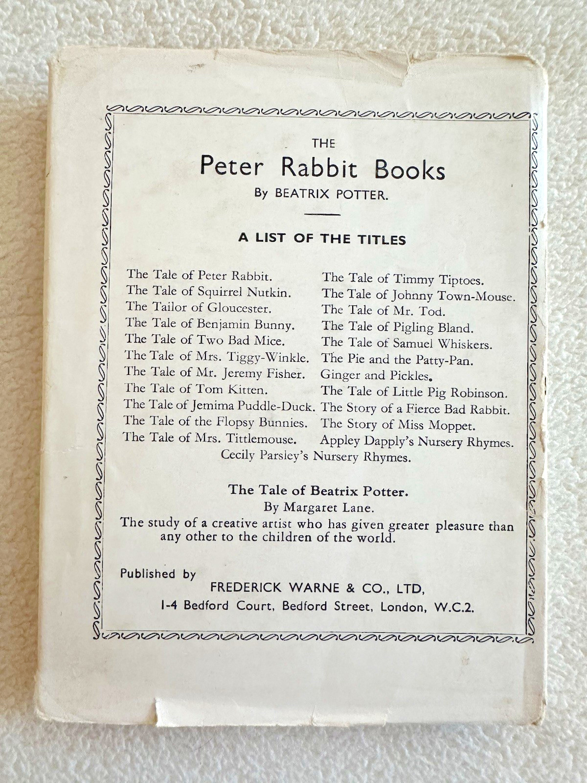 The Tale of Little Pig Robinson, By Beatrix Potter, 1960’s Vintage-VG HB