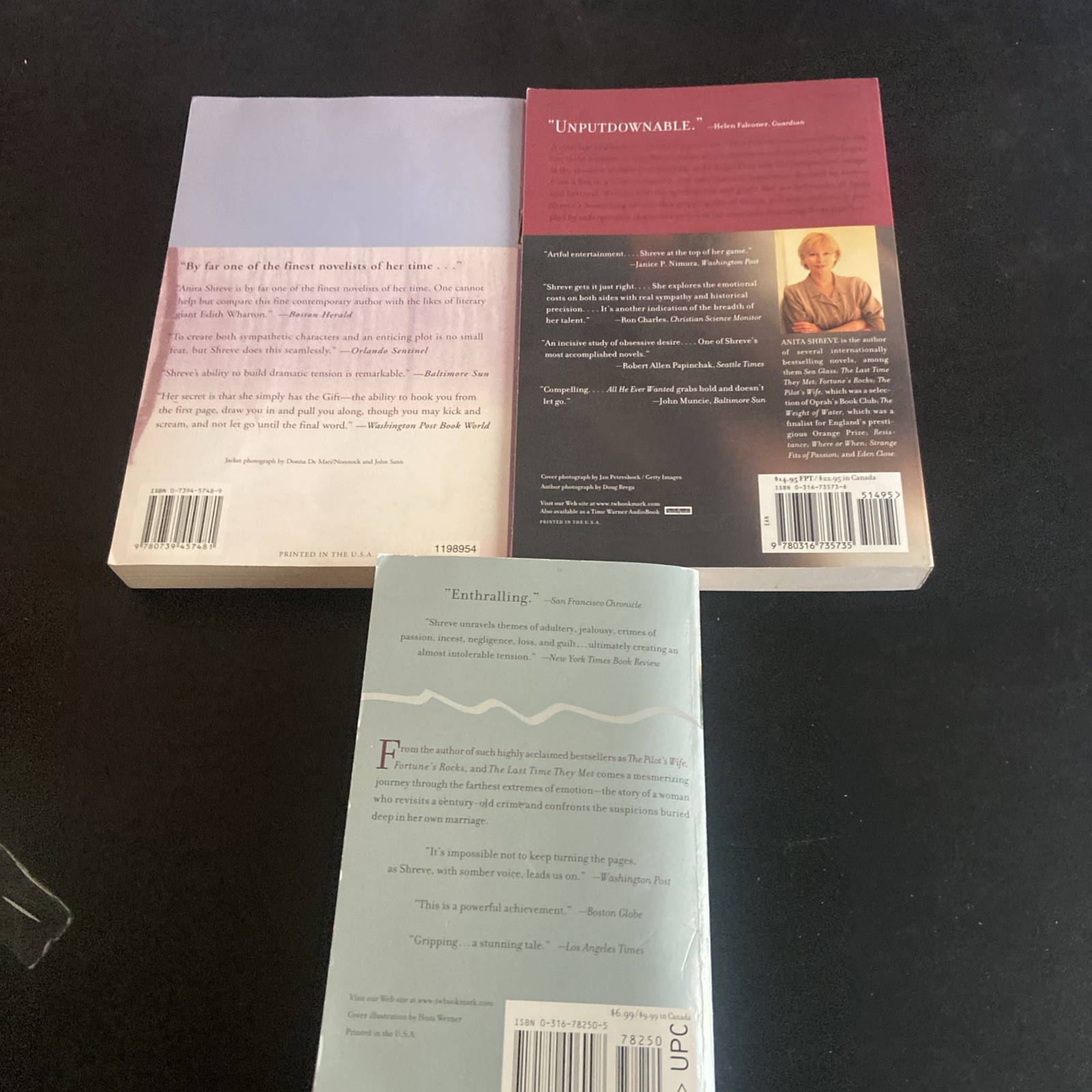 Anita Shreve Novels Lot Of 7 Paperbacks Good – Good+ Condition