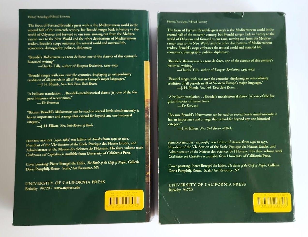 Fernand Braudel – The Mediterranean World in the Age Philip II 1996 2 Volume Set