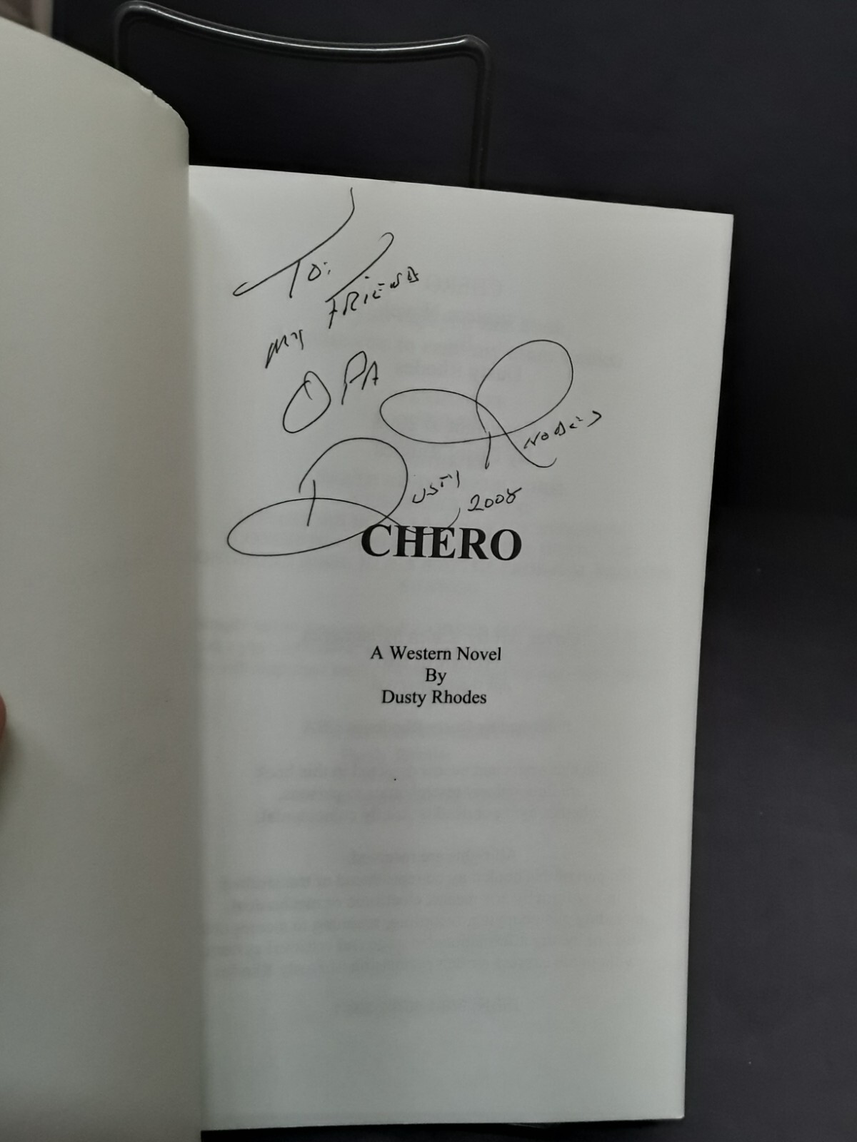 Chero by Dusty Rhodes (2008) LN PB 250228