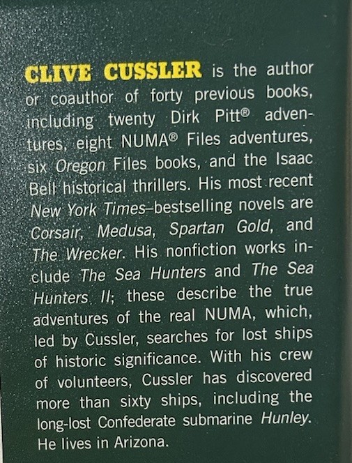 Signed x2 The Silent Sea Clive Cussler Jack Du Brul 2010 HCDJ Putnam Books VG