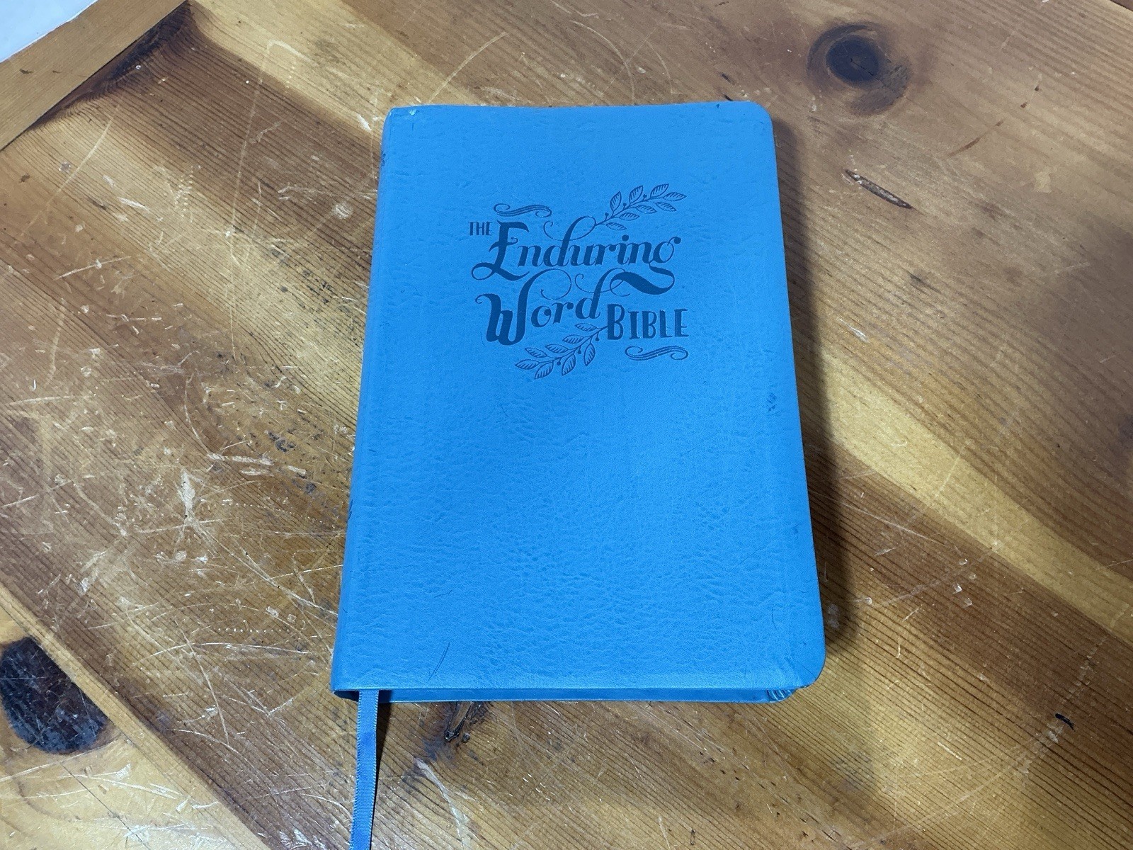 ESV The Enduring Word Bible Teal Imitation Leather Over Board 2018 VERY NICE SEE