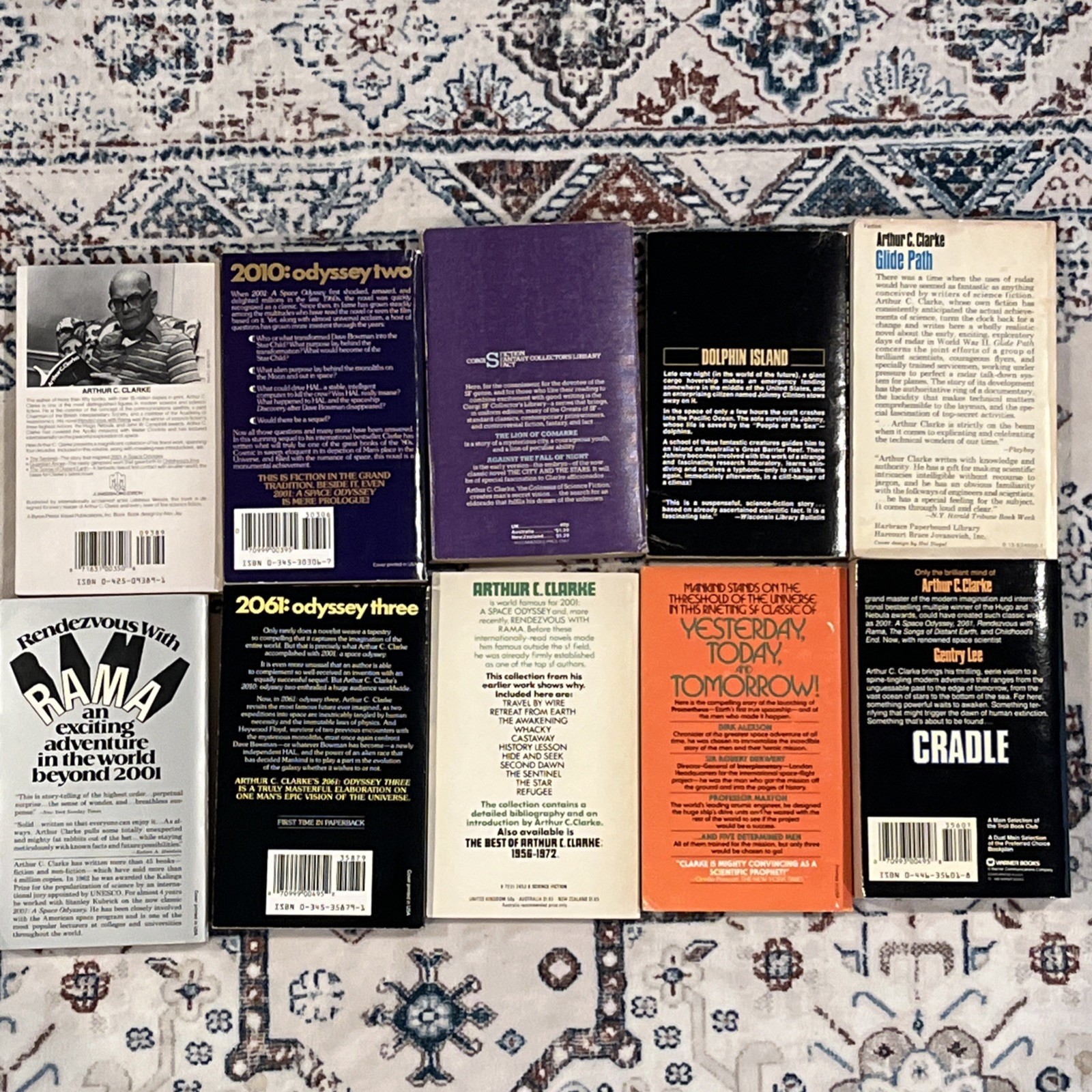 Lot of 10 Arthur C Clarke Sci-Fi Paperbacks—The Sentinel Prelude to Space & More
