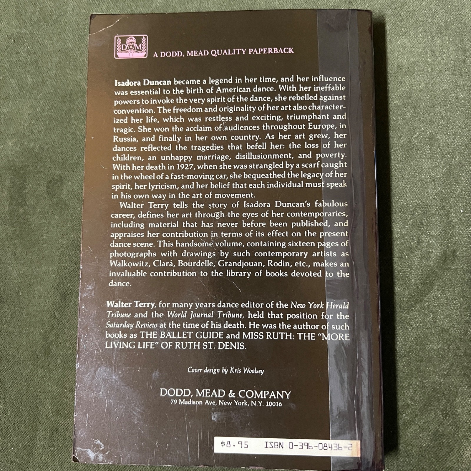 ISADORA DUNCAN Her Life, Her Art, Her Legacy by Walter Terry – PB – 1st Ed