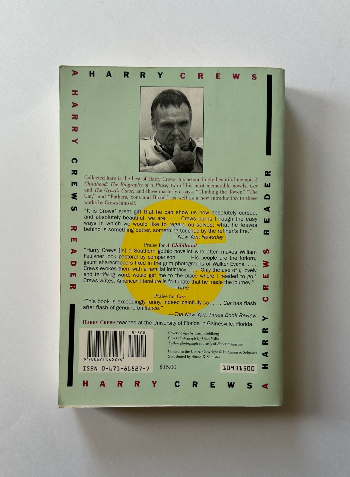 HARRY CREWS Classic Crews: A Harry Crews Reader | 1993 Trade Paperback