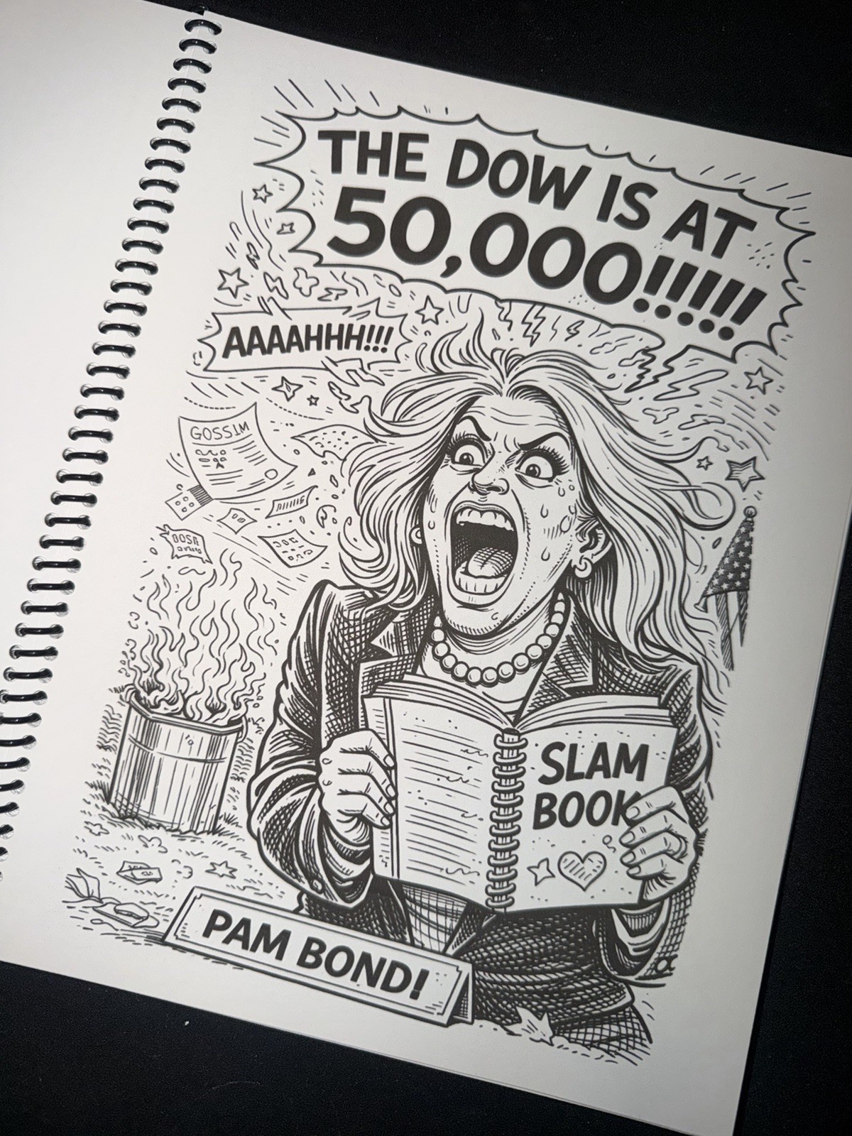 Political Adult Coloring Book And Paper dolls, Selfcare, Political Gift, Funny