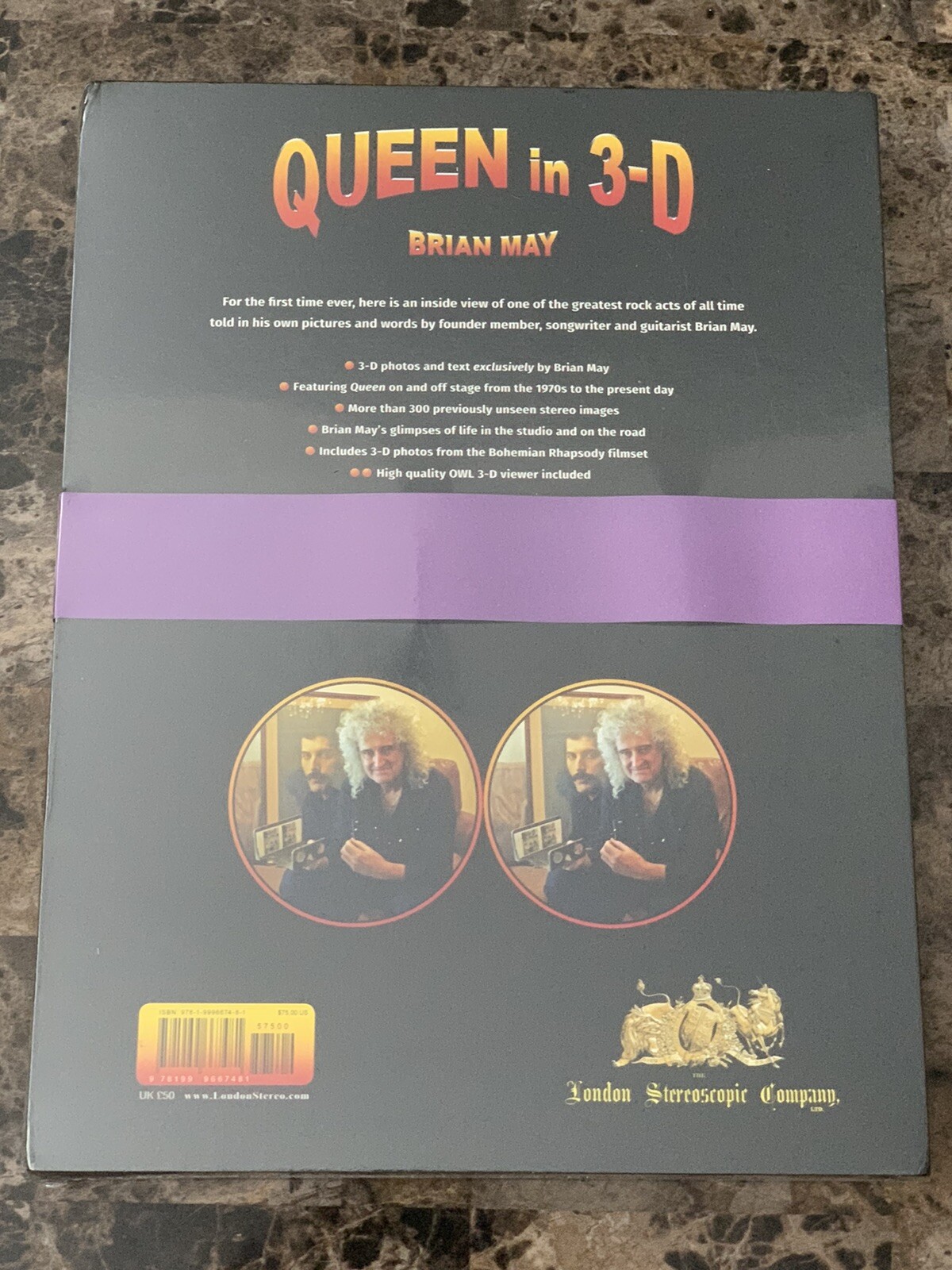 Queen In 3-D The Bohemian Rhapsody Deluxe Signed Autographed Brian May JSA COA