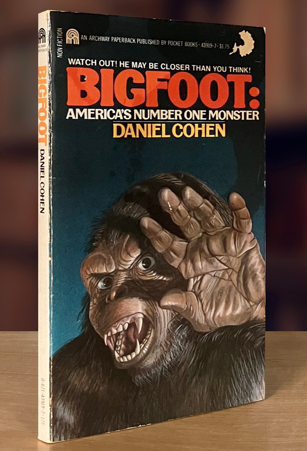 Bigfoot: America’s Number One Monster by Daniel Cohen (1982 PB) Very Good Cond.