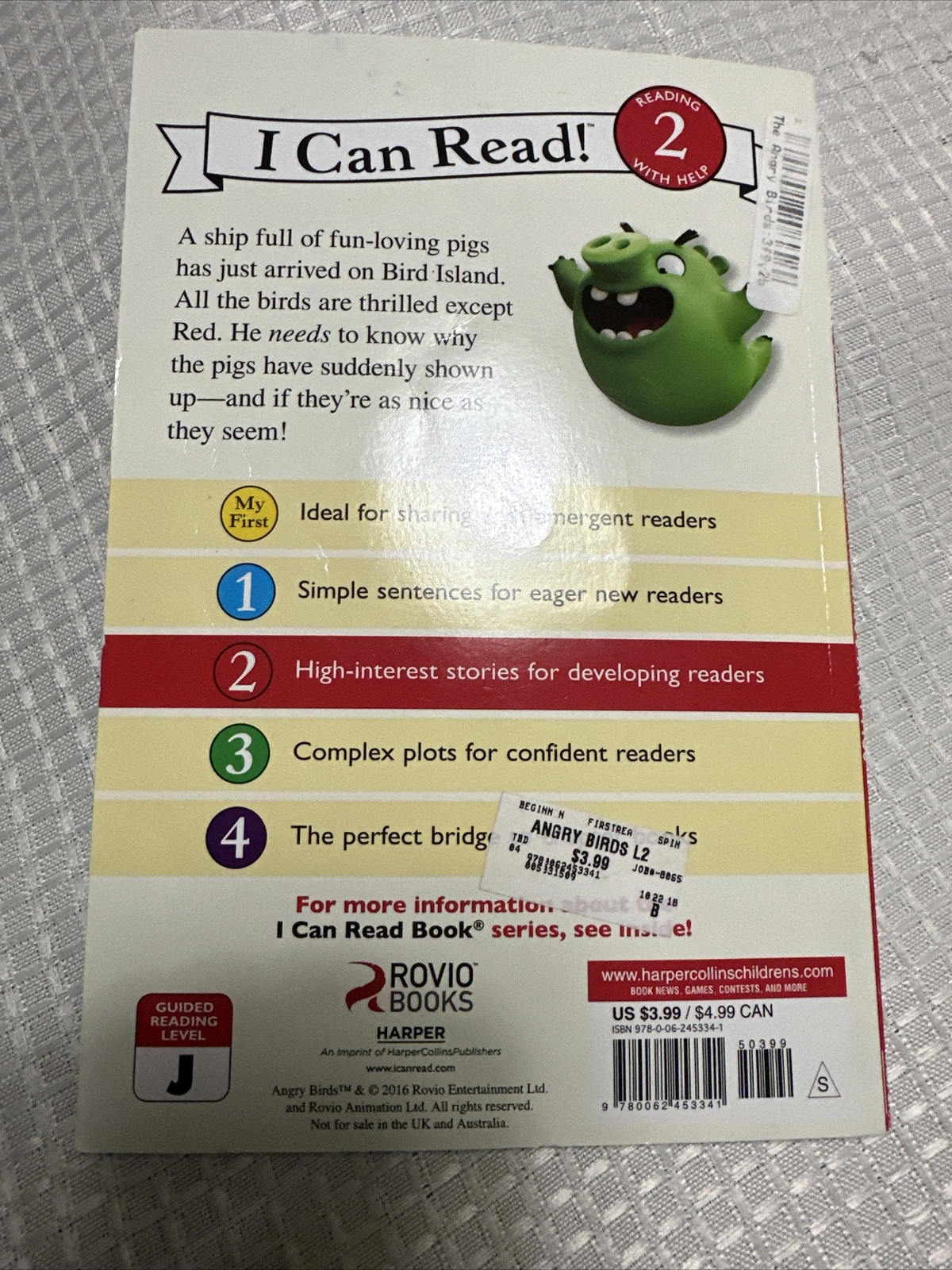 I Can Read Level 2 Ser.: The Angry Birds Movie: Too Many Pigs by Chris Cerasi…