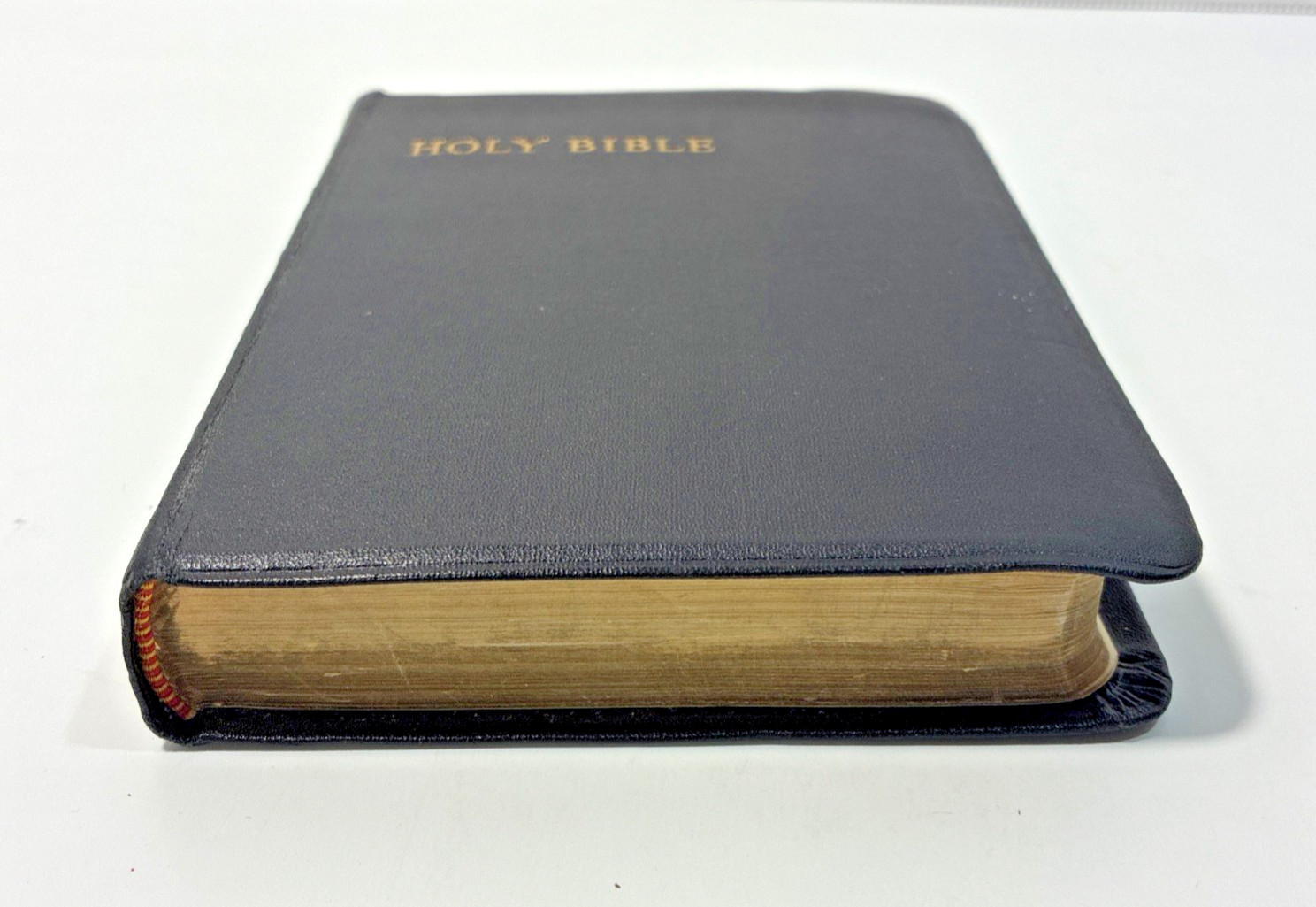 Vintage Compact Cambridge HTF Hand Grained Morocco Leather Concordance KJV Bible