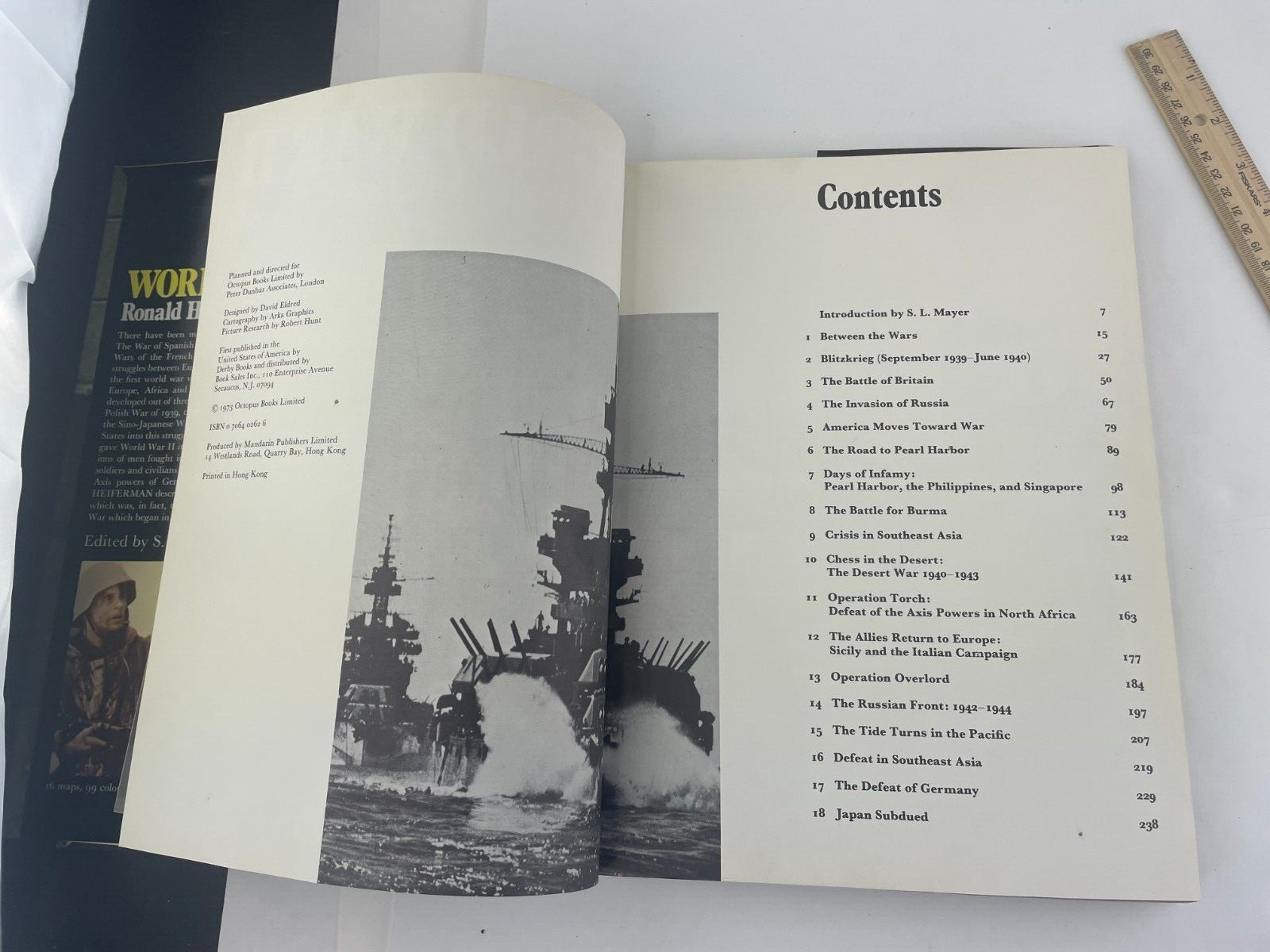 World War II Hardcover Book Ronald Heiferman 1973 1st Edition Vintage -13×9″