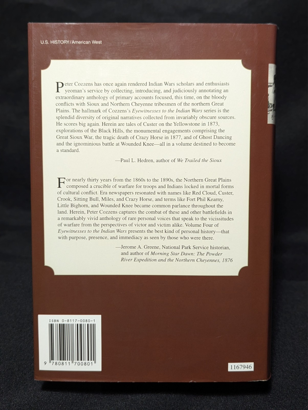 Eyewitnesses to the Indian Wars 1865-1890 Complete 5 Volume Set Peter Cozzens HC