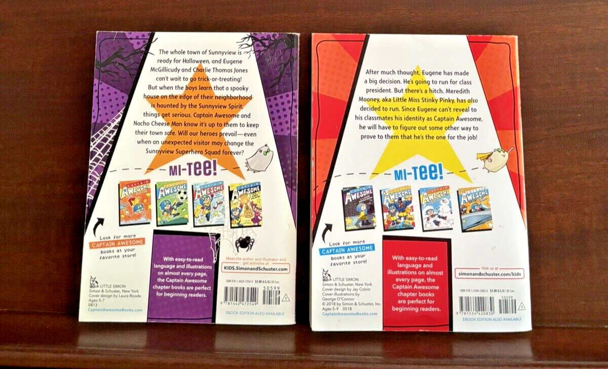 Kids 6 Book Set Captain Awesome Books Easy Readers Comic Cartoon Grades 2-3-4