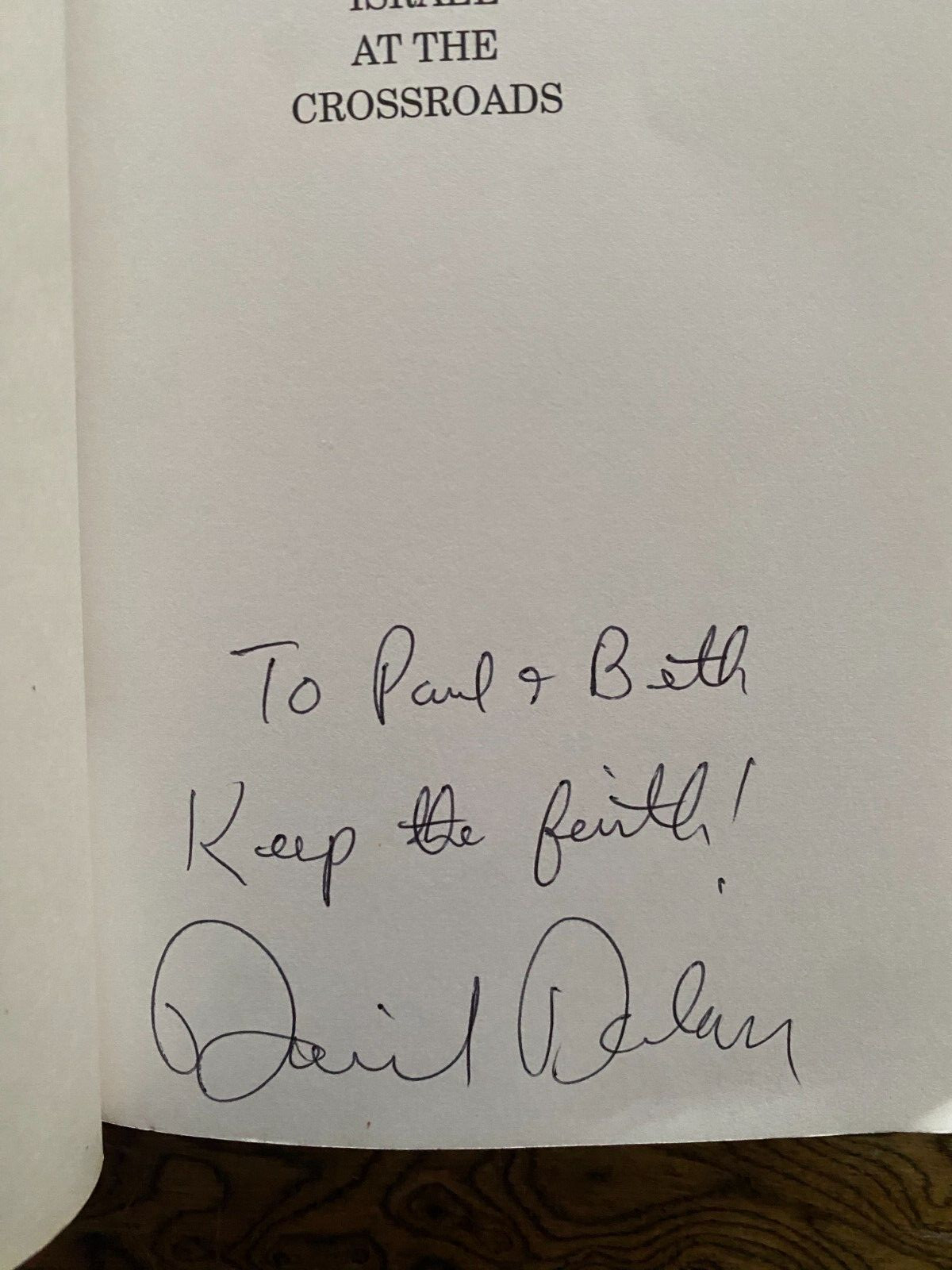 Israel at the Crossroads Fifty Years and Counting by David Dolan 1998 SIGNED